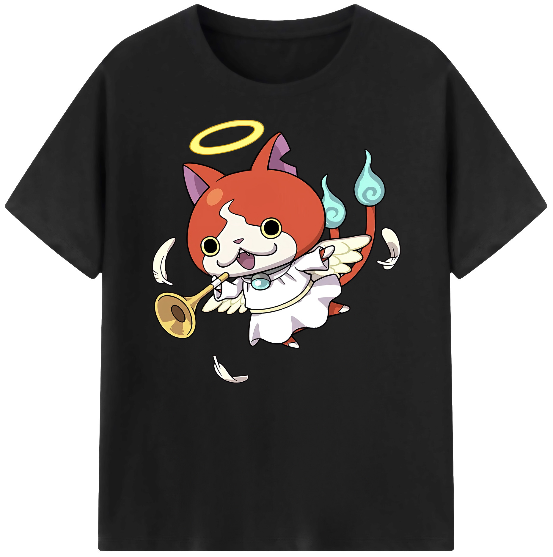 （画像用） 妖怪ウォッチ Yo-kai Watch 綿100％ メンズ半袖Tシャツ｜肌触りやわらか＆通気性