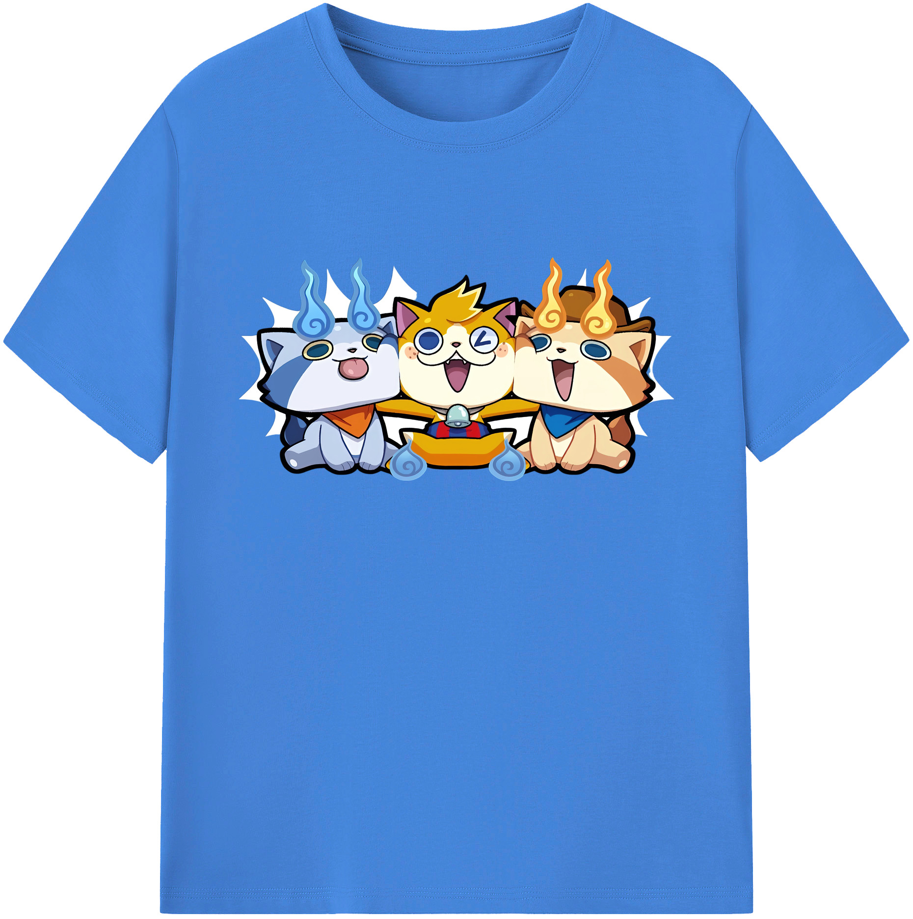 （画像用） 妖怪ウォッチ Yo-kai Watch 綿100％ メンズ半袖Tシャツ｜肌触りやわらか＆通気性