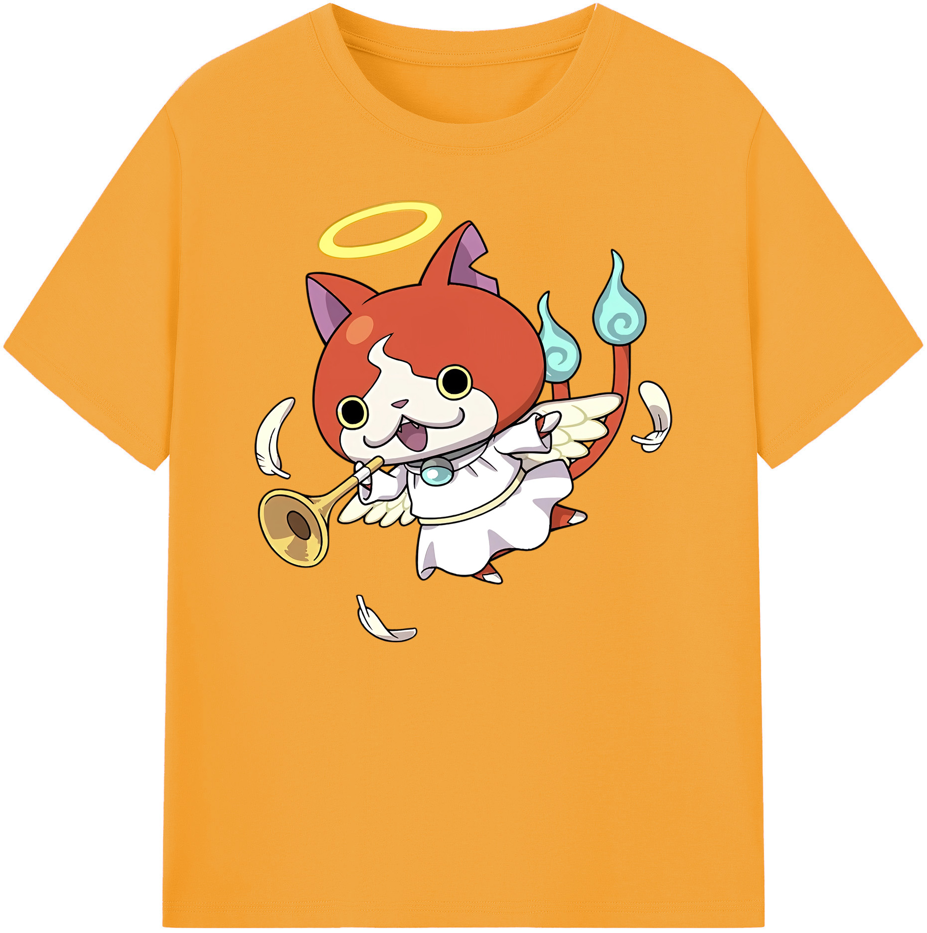 （画像用） 妖怪ウォッチ Yo-kai Watch 綿100％ メンズ半袖Tシャツ｜肌触りやわらか＆通気性