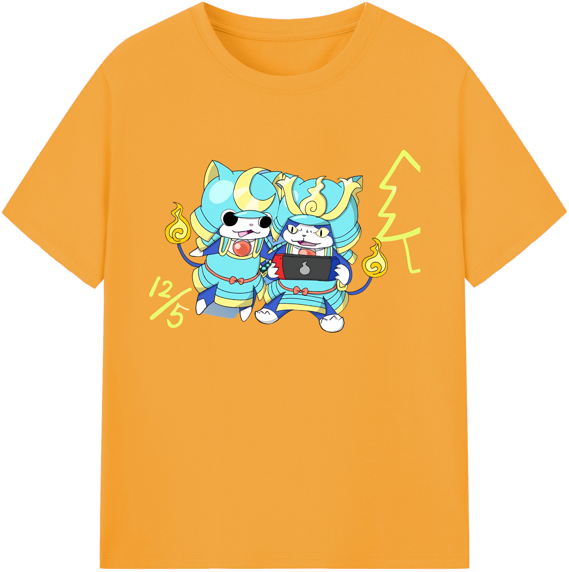 （画像用） 妖怪ウォッチ Yo-kai Watch 綿100％ メンズ半袖Tシャツ｜肌触りやわらか＆通気性