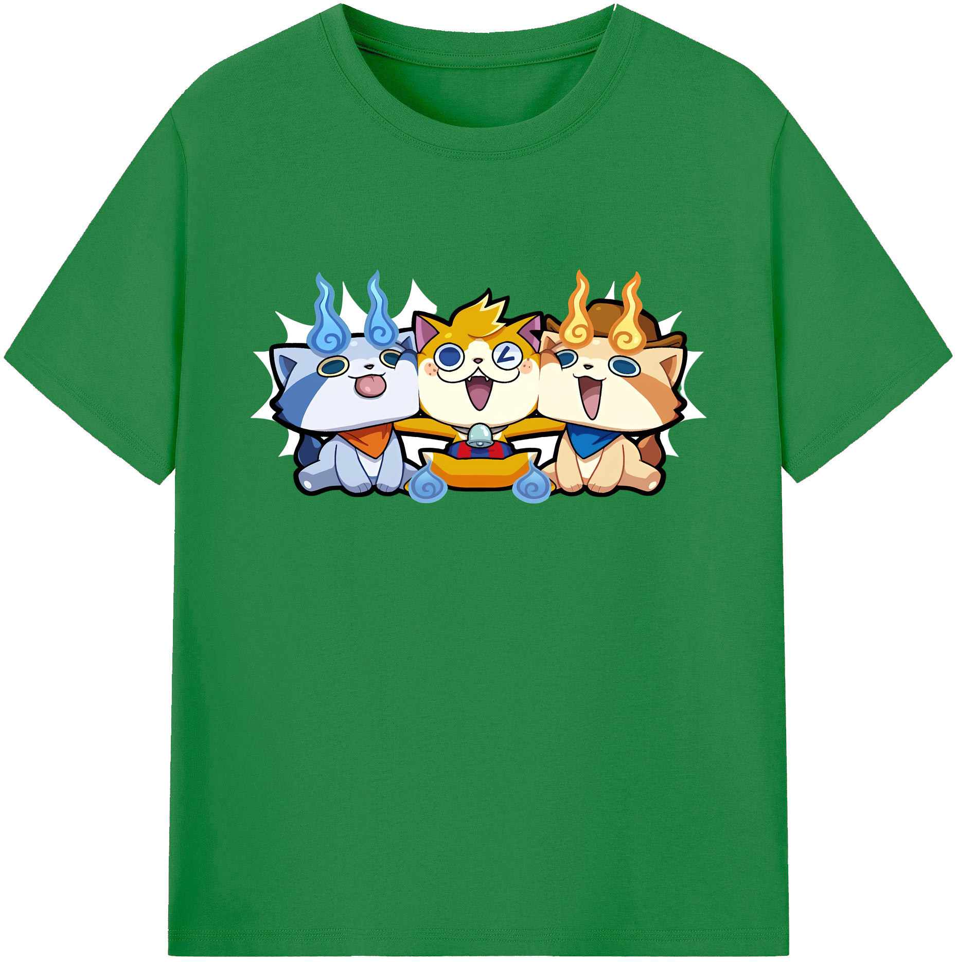 （画像用） 妖怪ウォッチ Yo-kai Watch 綿100％ メンズ半袖Tシャツ｜肌触りやわらか＆通気性