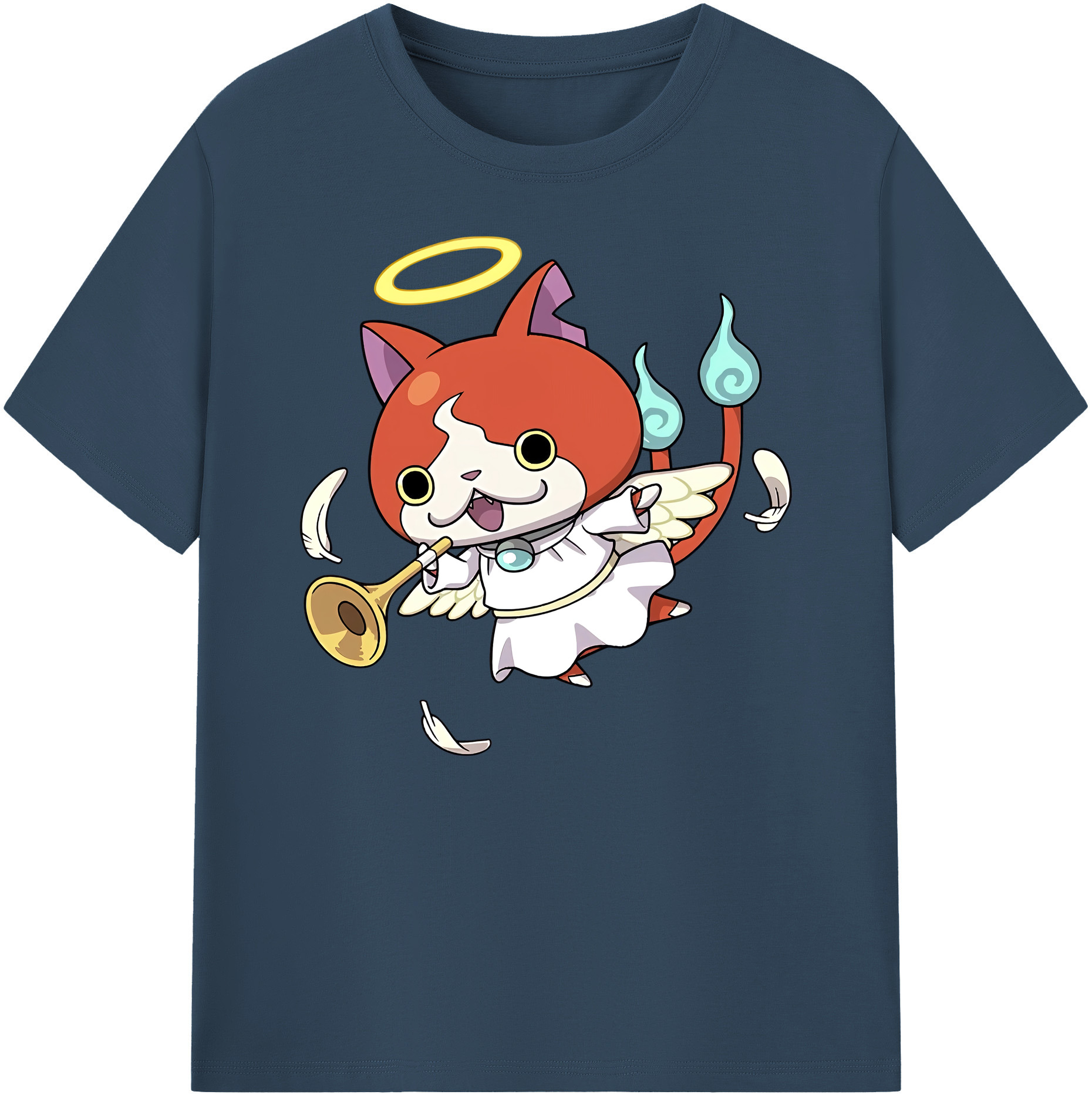 （画像用） 妖怪ウォッチ Yo-kai Watch 綿100％ メンズ半袖Tシャツ｜肌触りやわらか＆通気性