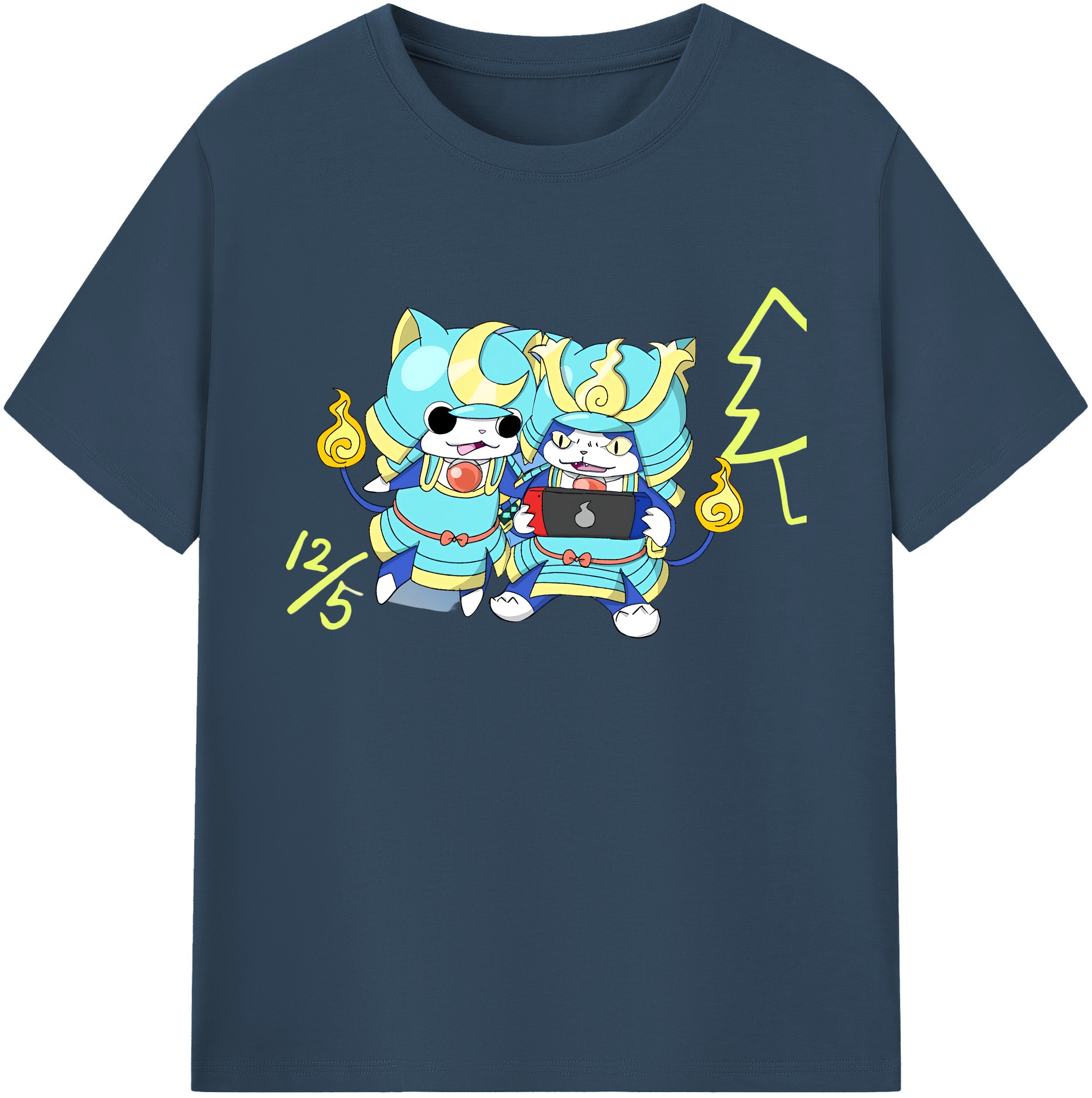 （画像用） 妖怪ウォッチ Yo-kai Watch 綿100％ メンズ半袖Tシャツ｜肌触りやわらか＆通気性