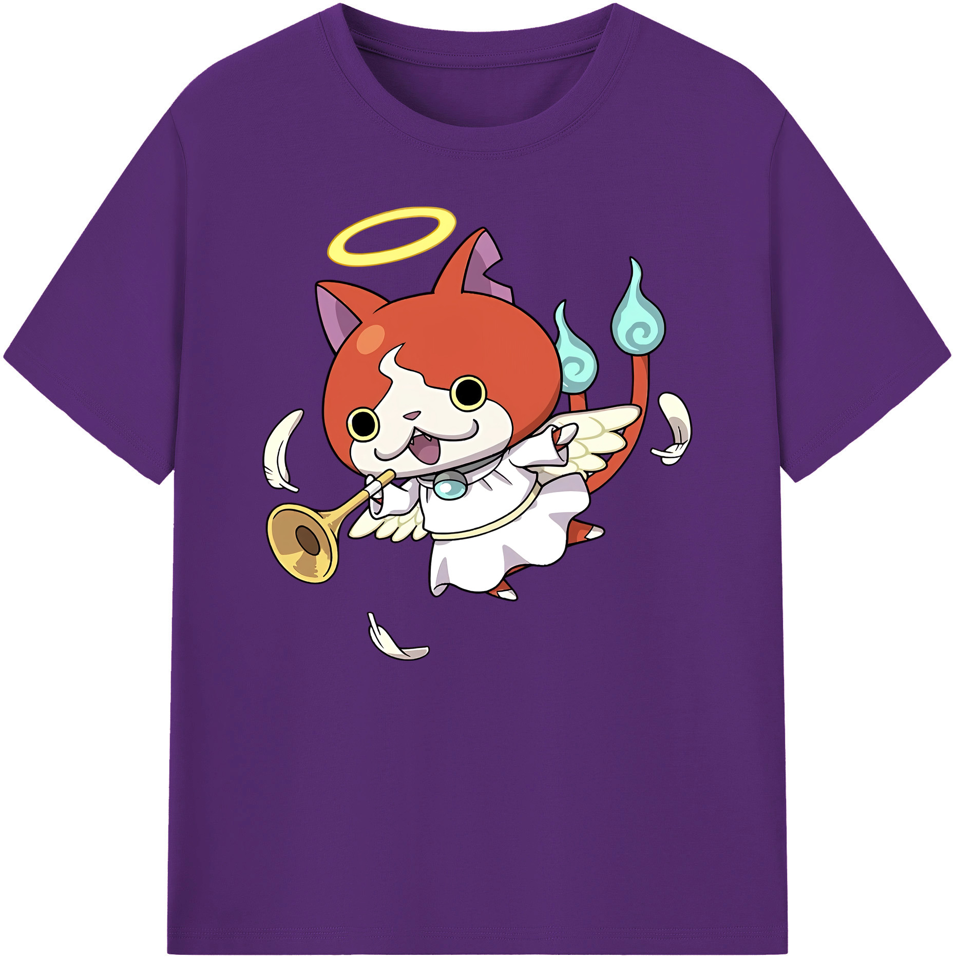 （画像用） 妖怪ウォッチ Yo-kai Watch 綿100％ メンズ半袖Tシャツ｜肌触りやわらか＆通気性