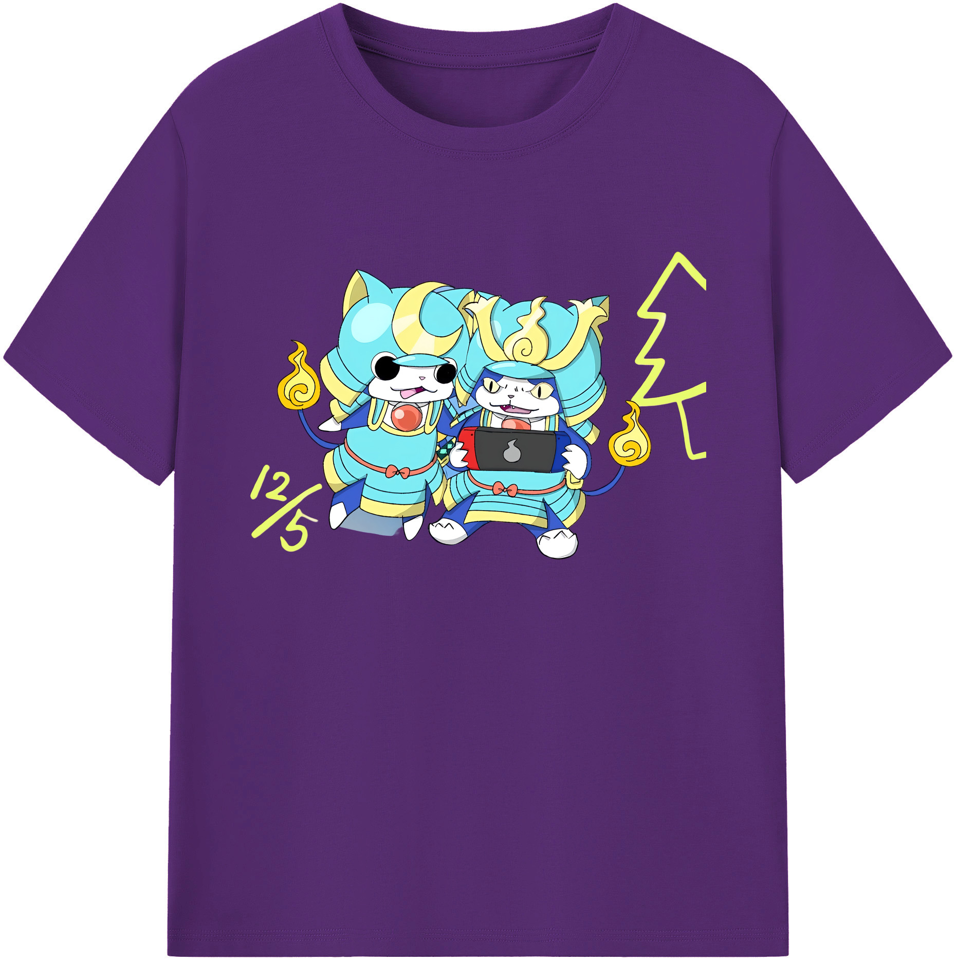 （画像用） 妖怪ウォッチ Yo-kai Watch 綿100％ メンズ半袖Tシャツ｜肌触りやわらか＆通気性