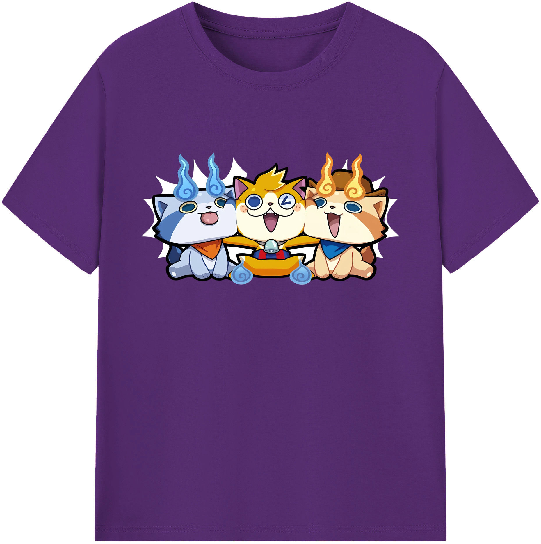 （画像用） 妖怪ウォッチ Yo-kai Watch 綿100％ メンズ半袖Tシャツ｜肌触りやわらか＆通気性