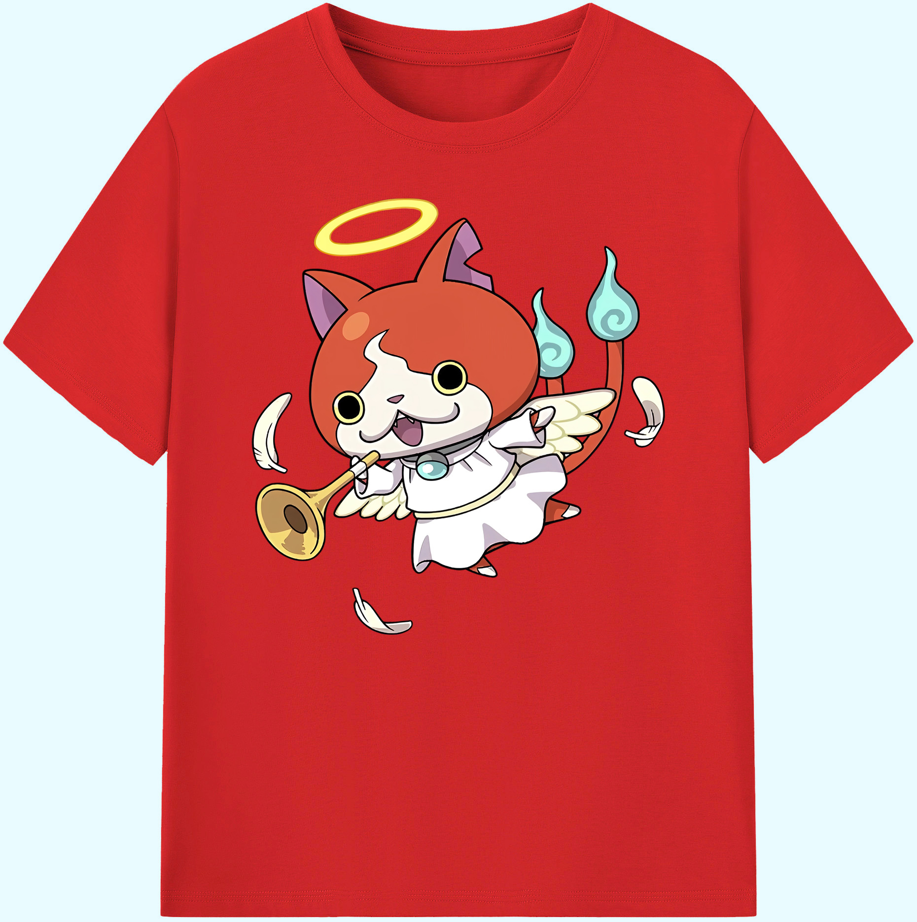 （画像用） 妖怪ウォッチ Yo-kai Watch 綿100％ メンズ半袖Tシャツ｜肌触りやわらか＆通気性