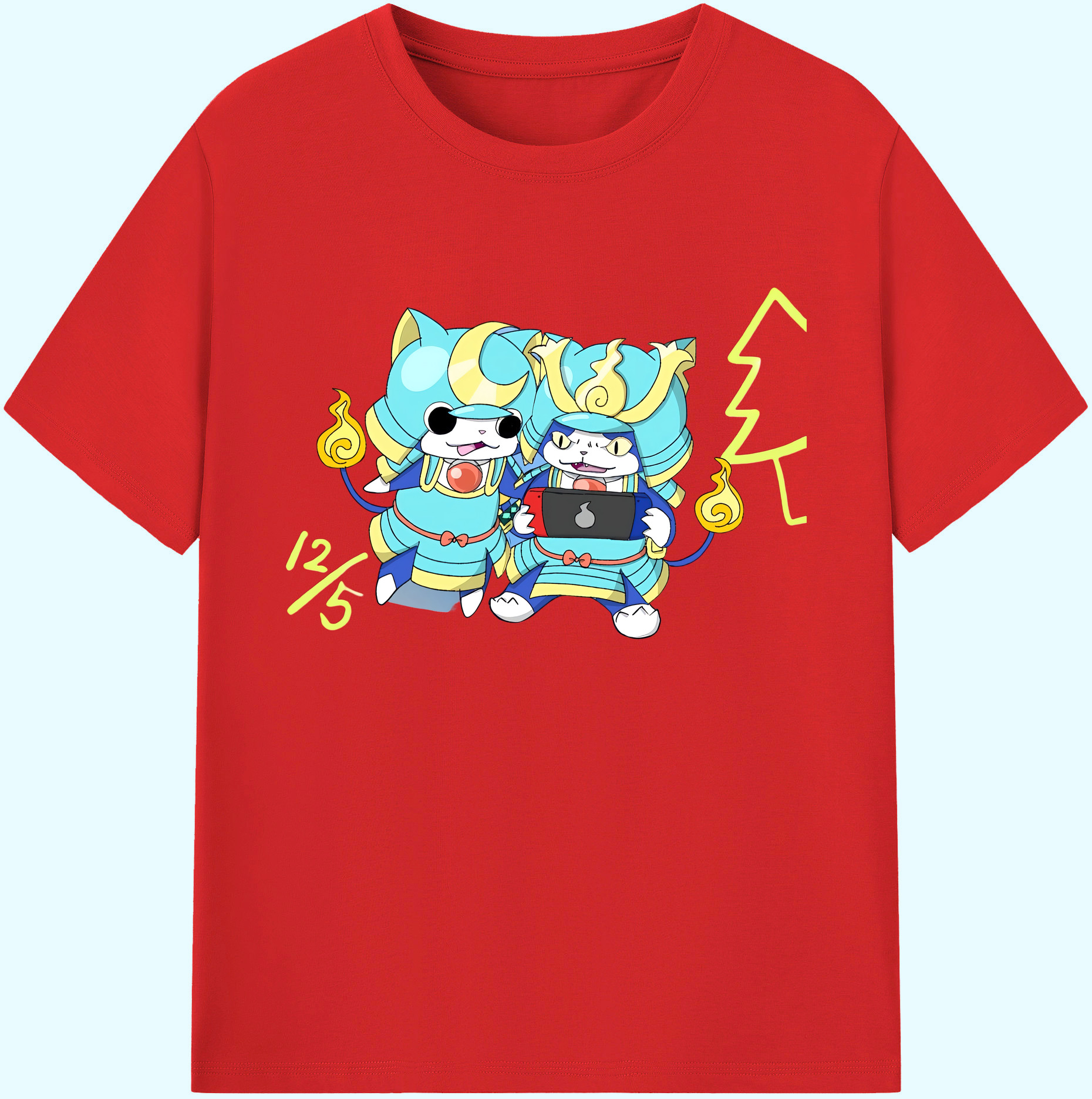 （画像用） 妖怪ウォッチ Yo-kai Watch 綿100％ メンズ半袖Tシャツ｜肌触りやわらか＆通気性