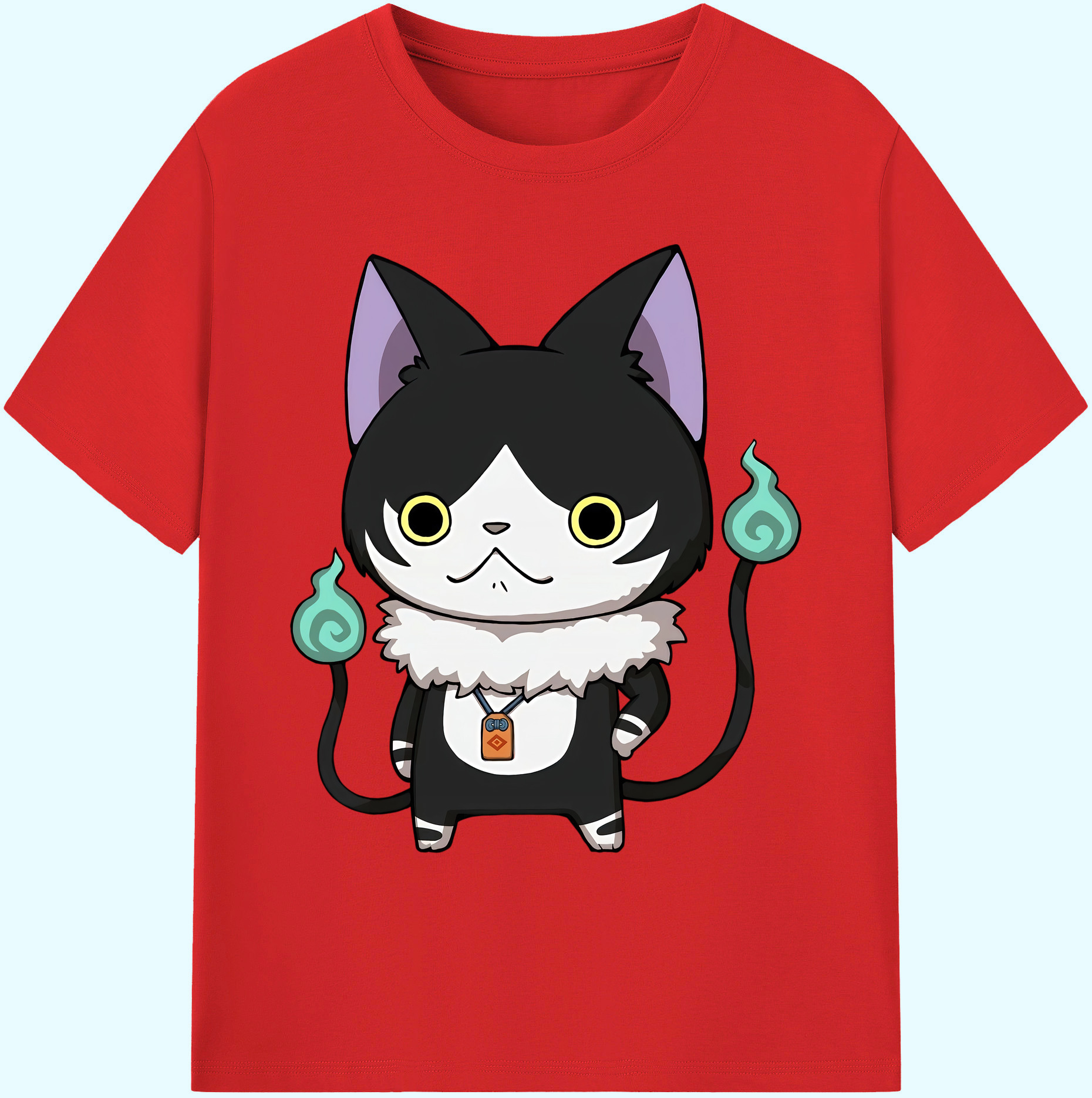 （画像用） 妖怪ウォッチ Yo-kai Watch 綿100％ メンズ半袖Tシャツ｜肌触りやわらか＆通気性