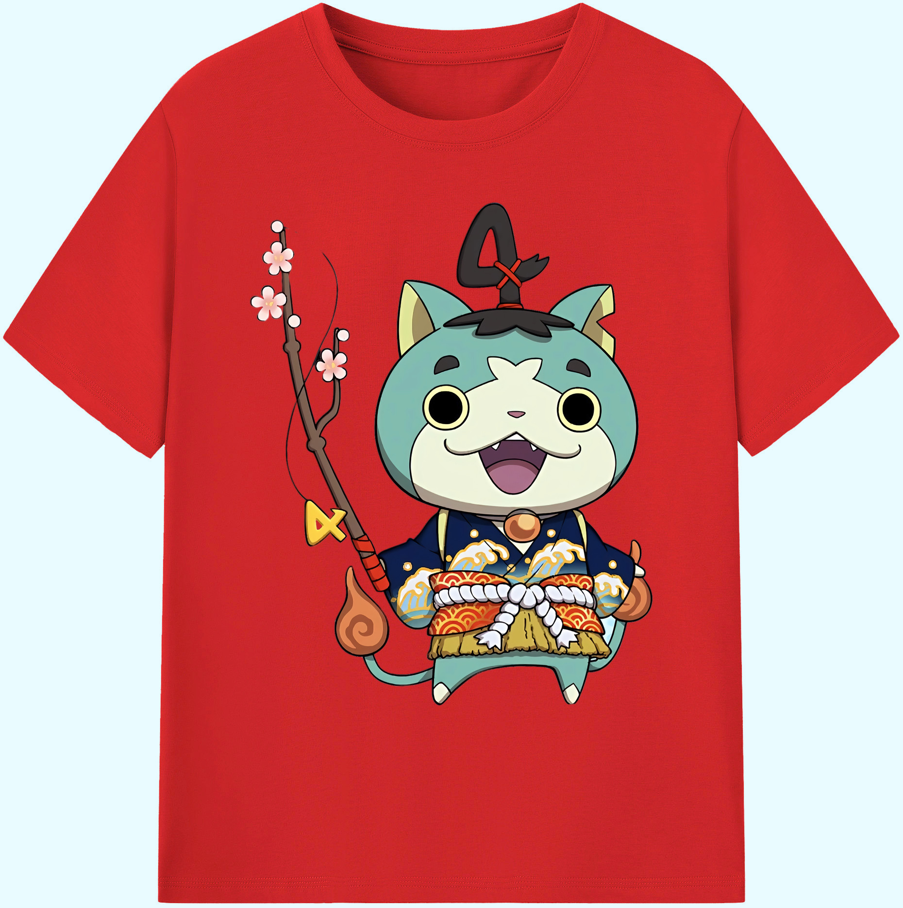 （画像用） 妖怪ウォッチ Yo-kai Watch 綿100％ メンズ半袖Tシャツ｜肌触りやわらか＆通気性