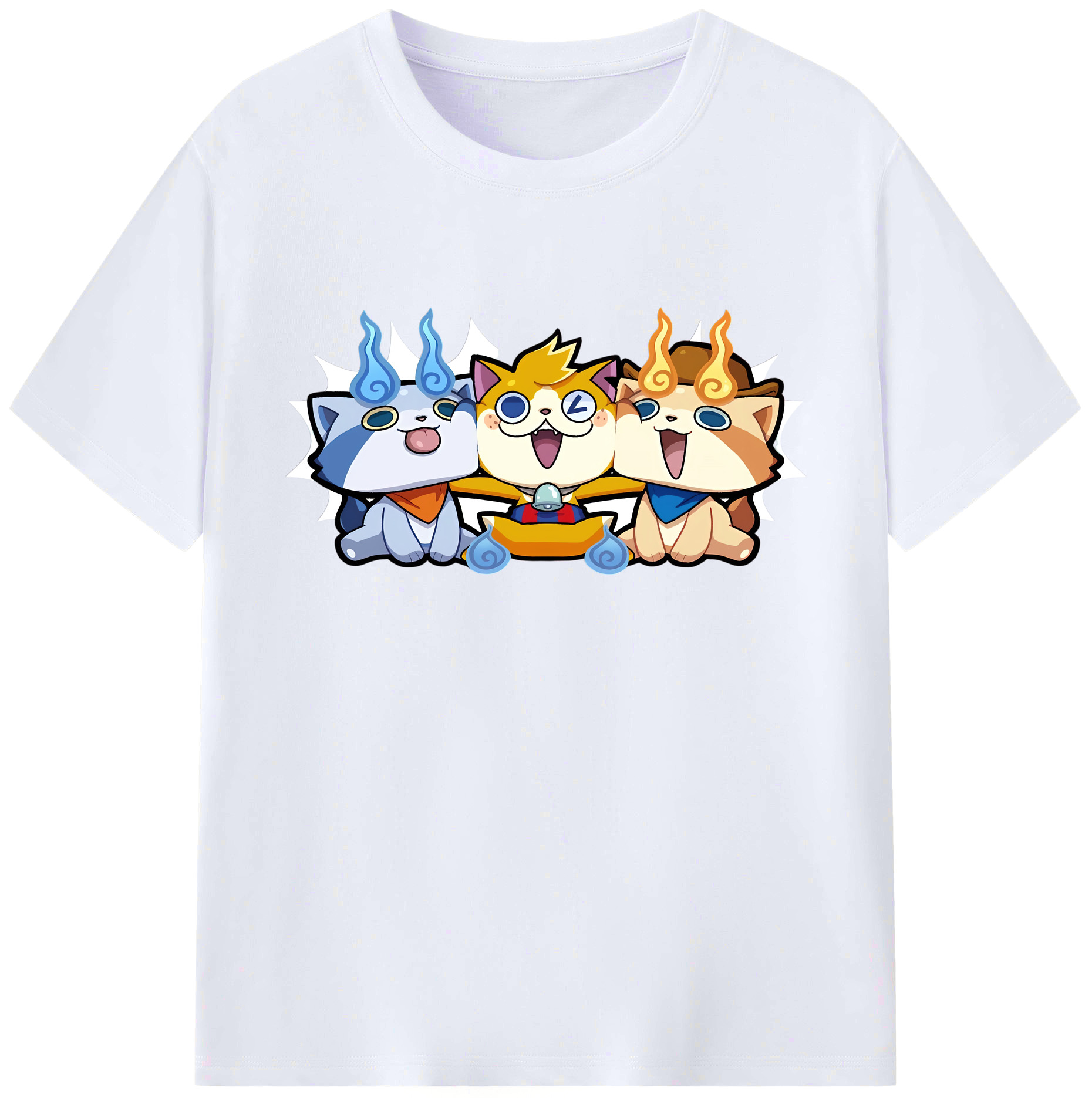 （画像用） 妖怪ウォッチ Yo-kai Watch 綿100％ メンズ半袖Tシャツ｜肌触りやわらか＆通気性