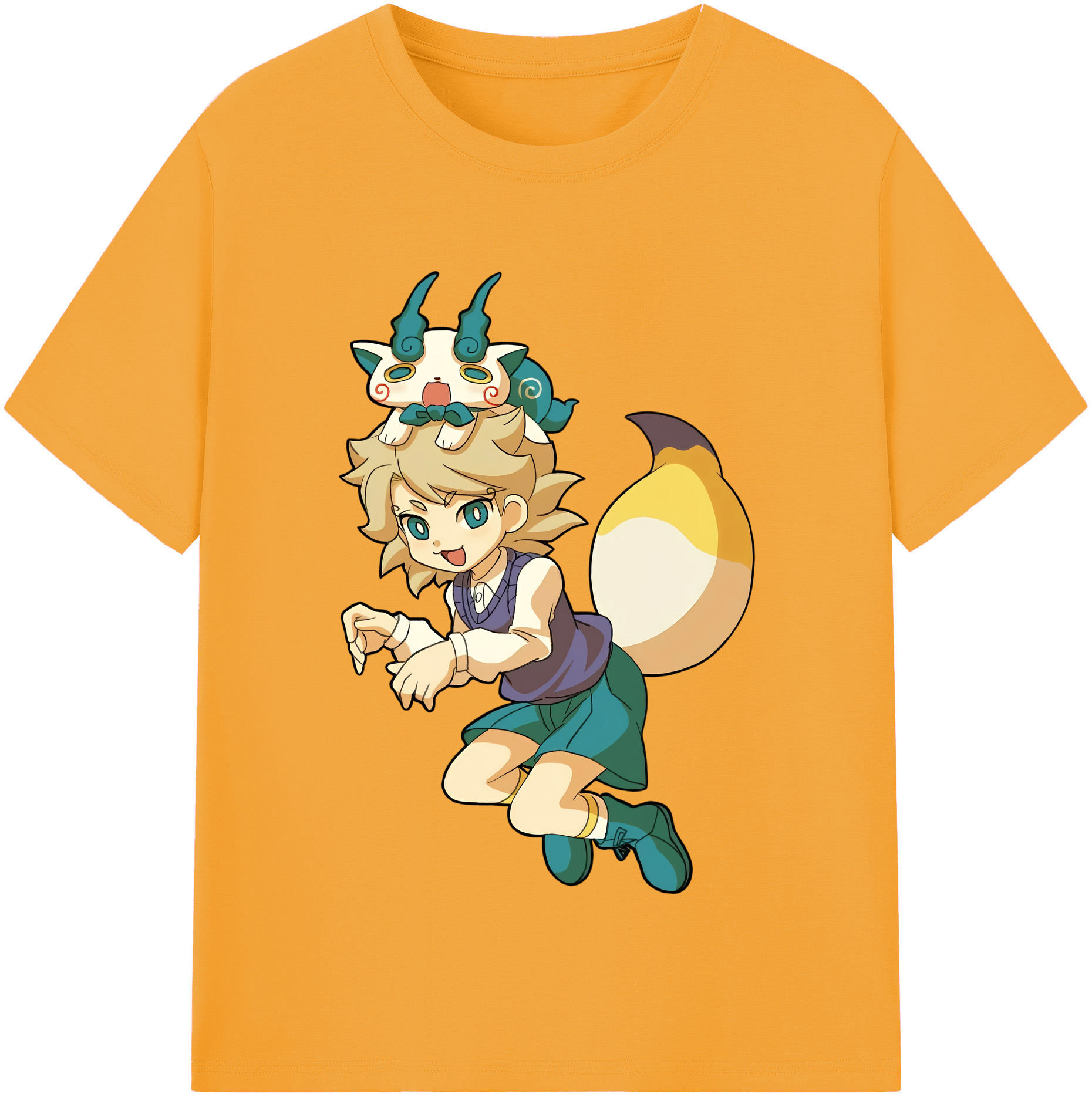 （画像用） 妖怪ウォッチ Yo-kai Watch レディースカジュアルプリントTシャツ（綿100％）