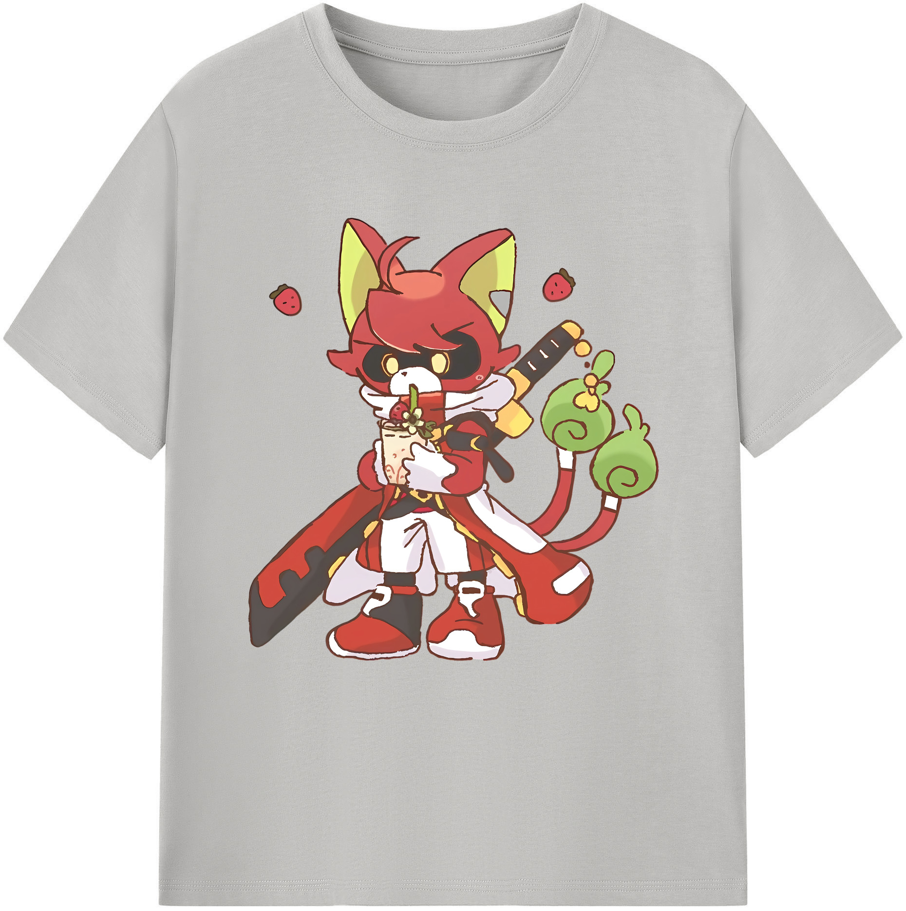 （画像用） 妖怪ウォッチ Yo-kai Watch レディースカジュアルプリントTシャツ（綿100％）