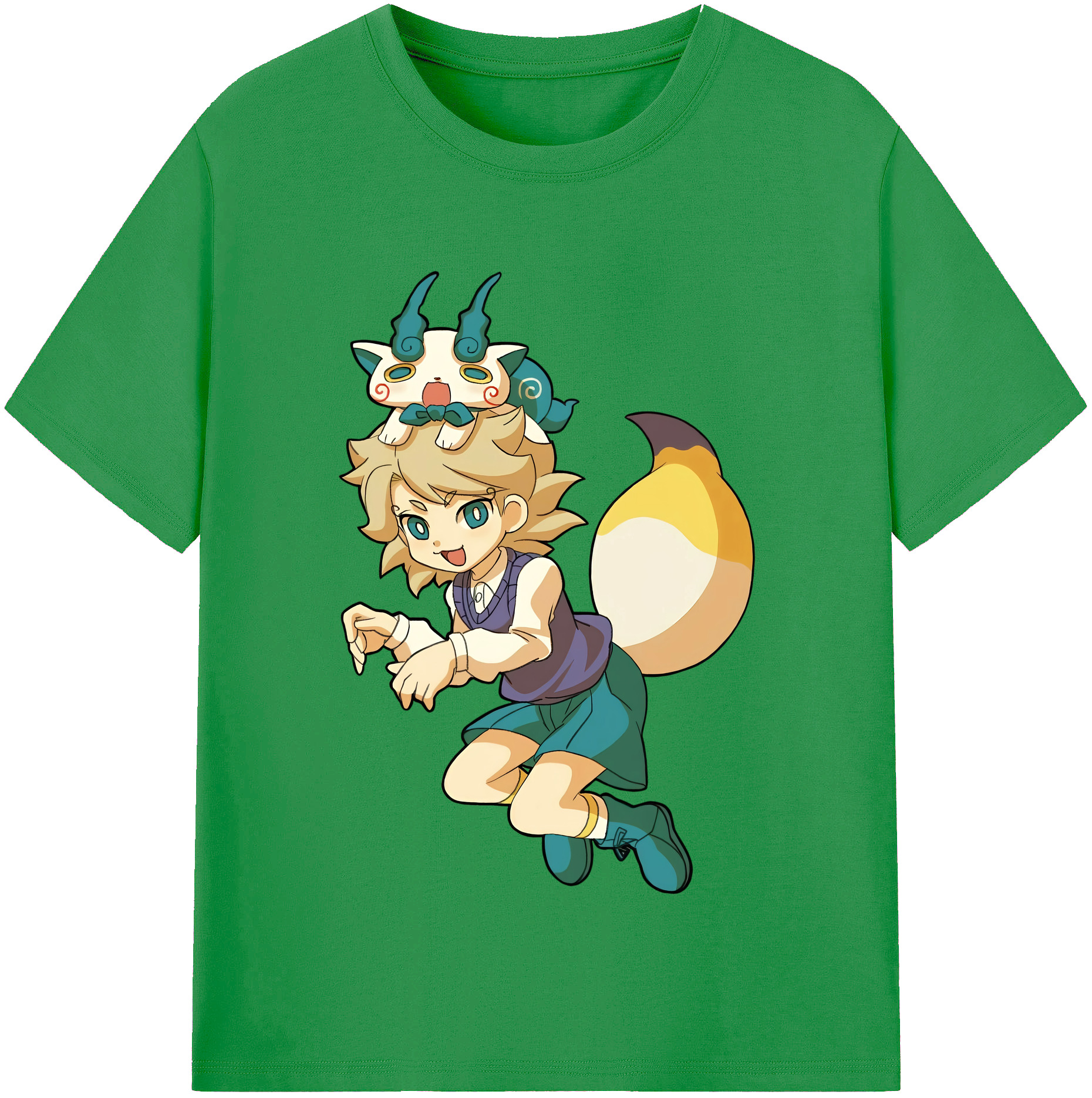 （画像用） 妖怪ウォッチ Yo-kai Watch レディースカジュアルプリントTシャツ（綿100％）