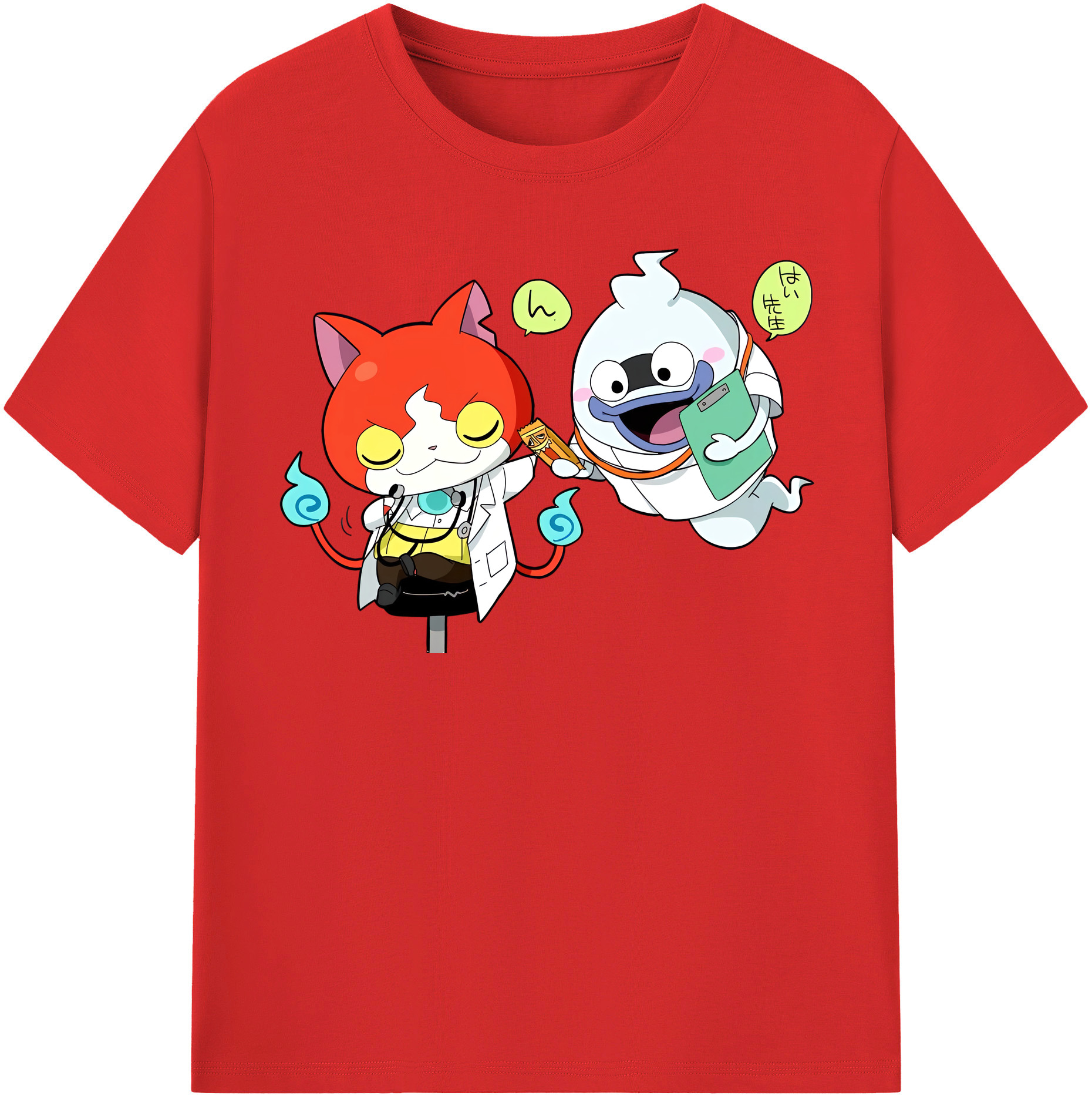 （画像用） 妖怪ウォッチ Yo-kai Watch レディースカジュアルプリントTシャツ（綿100％）