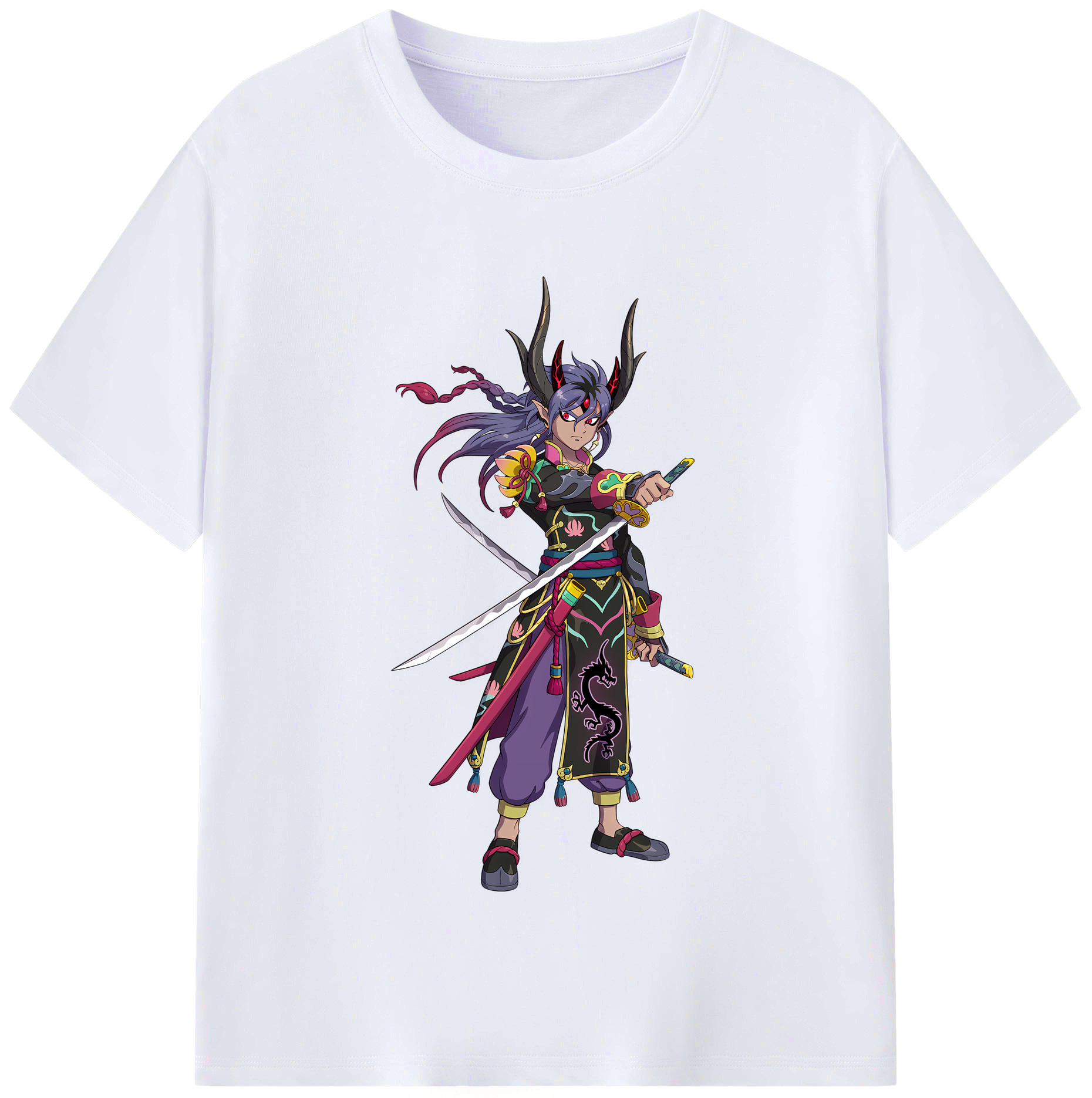 （画像用） 妖怪ウォッチ Yo-kai Watch レディースカジュアルプリントTシャツ（綿100％）