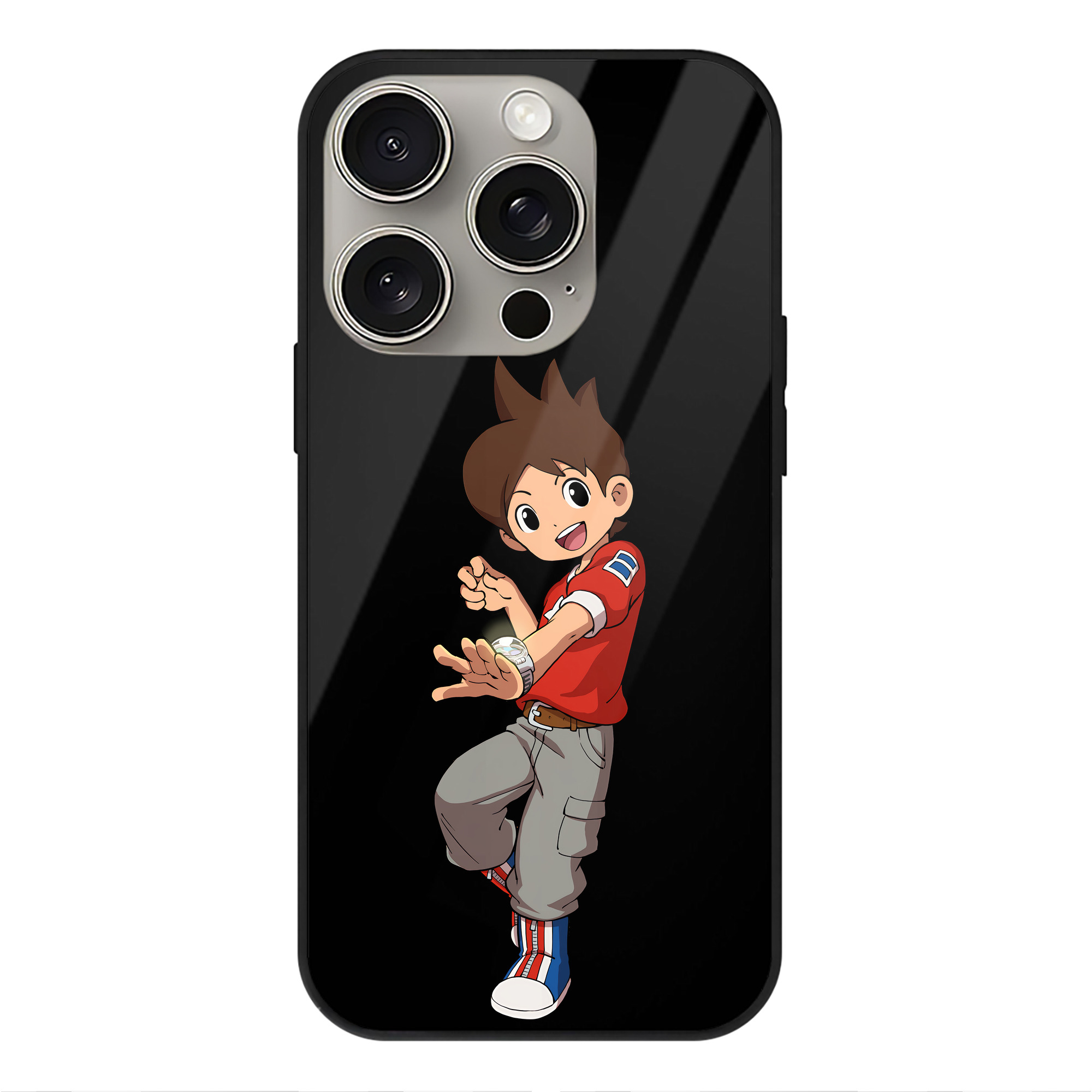 （画像用） 妖怪ウォッチ Yo-kai Watch 【iPhone15Pro対応】スマホケース 耐衝撃＆黄変防止 背面ガラス