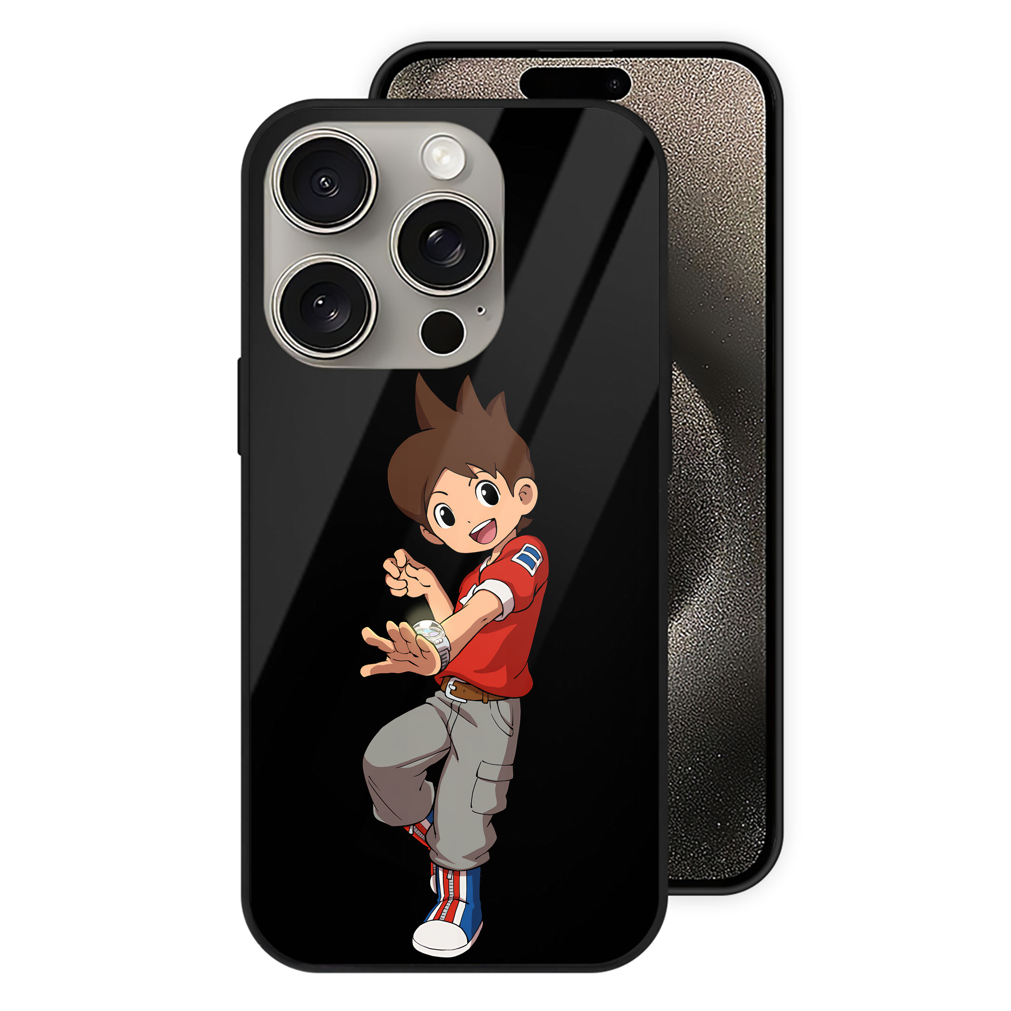 （画像用） 妖怪ウォッチ Yo-kai Watch 【iPhone15Pro対応】スマホケース 耐衝撃＆黄変防止 背面ガラス