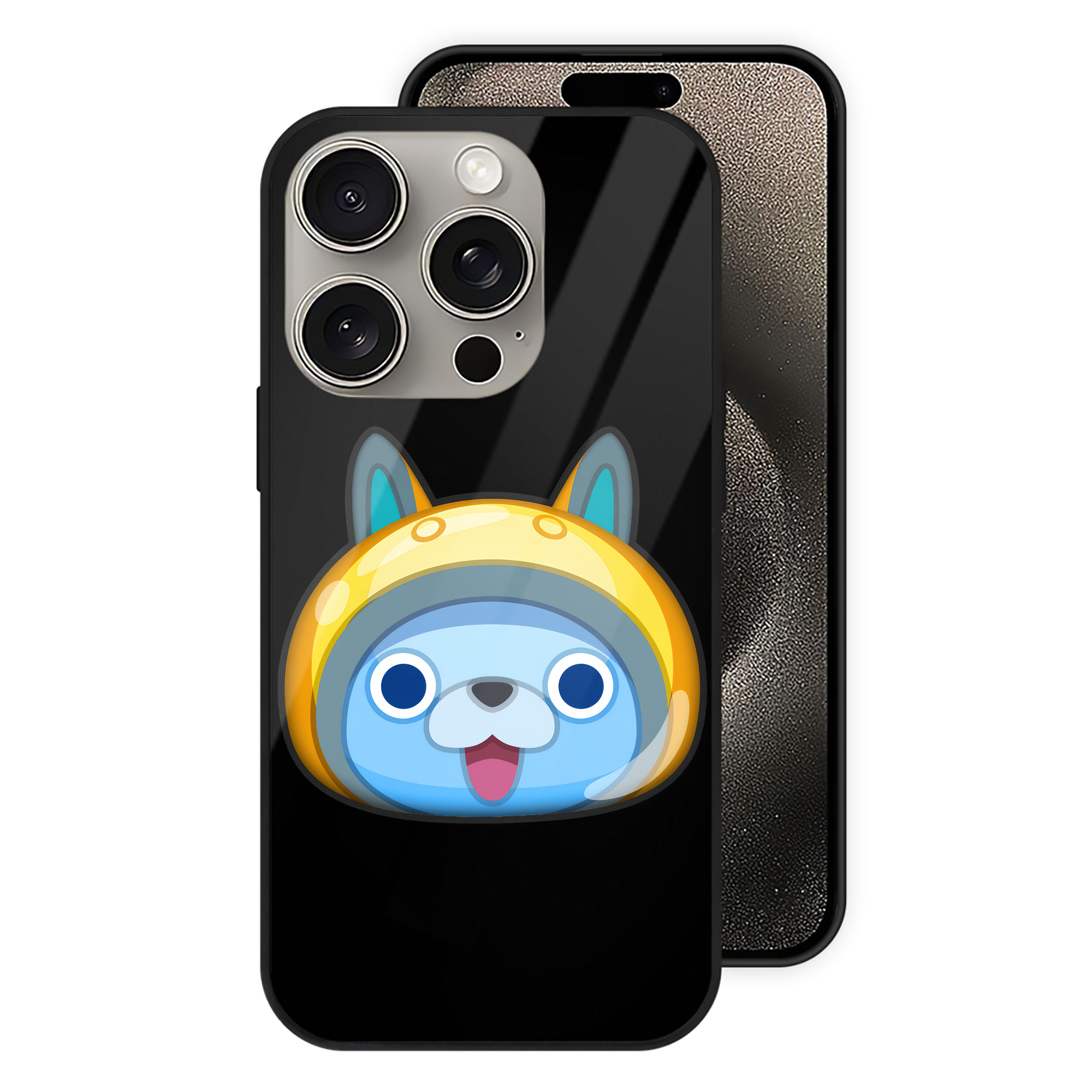 （画像用） 妖怪ウォッチ Yo-kai Watch 【iPhone15Pro対応】スマホケース 耐衝撃＆黄変防止 背面ガラス