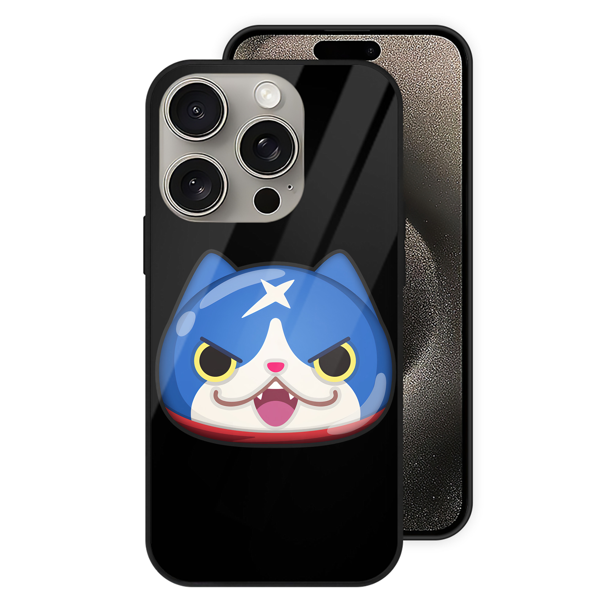 （画像用） 妖怪ウォッチ Yo-kai Watch 【iPhone15Pro対応】スマホケース 耐衝撃＆黄変防止 背面ガラス