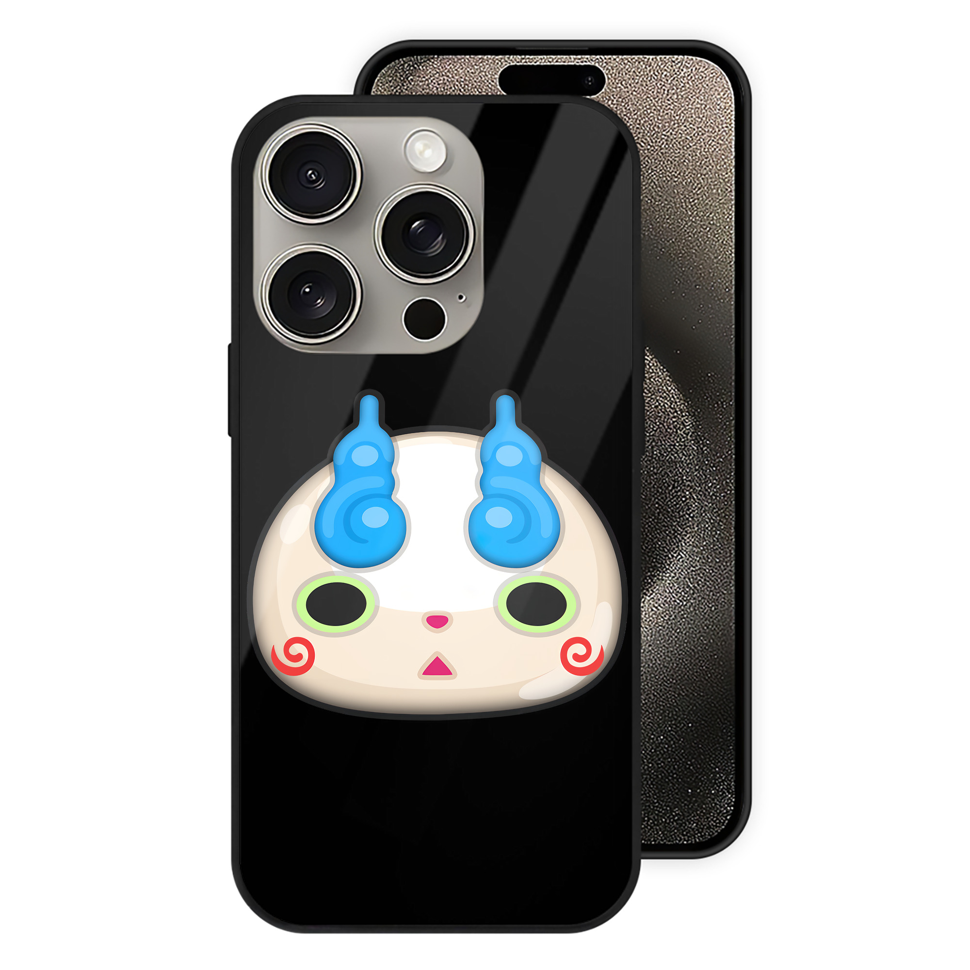 （画像用） 妖怪ウォッチ Yo-kai Watch 【iPhone15Pro対応】スマホケース 耐衝撃＆黄変防止 背面ガラス