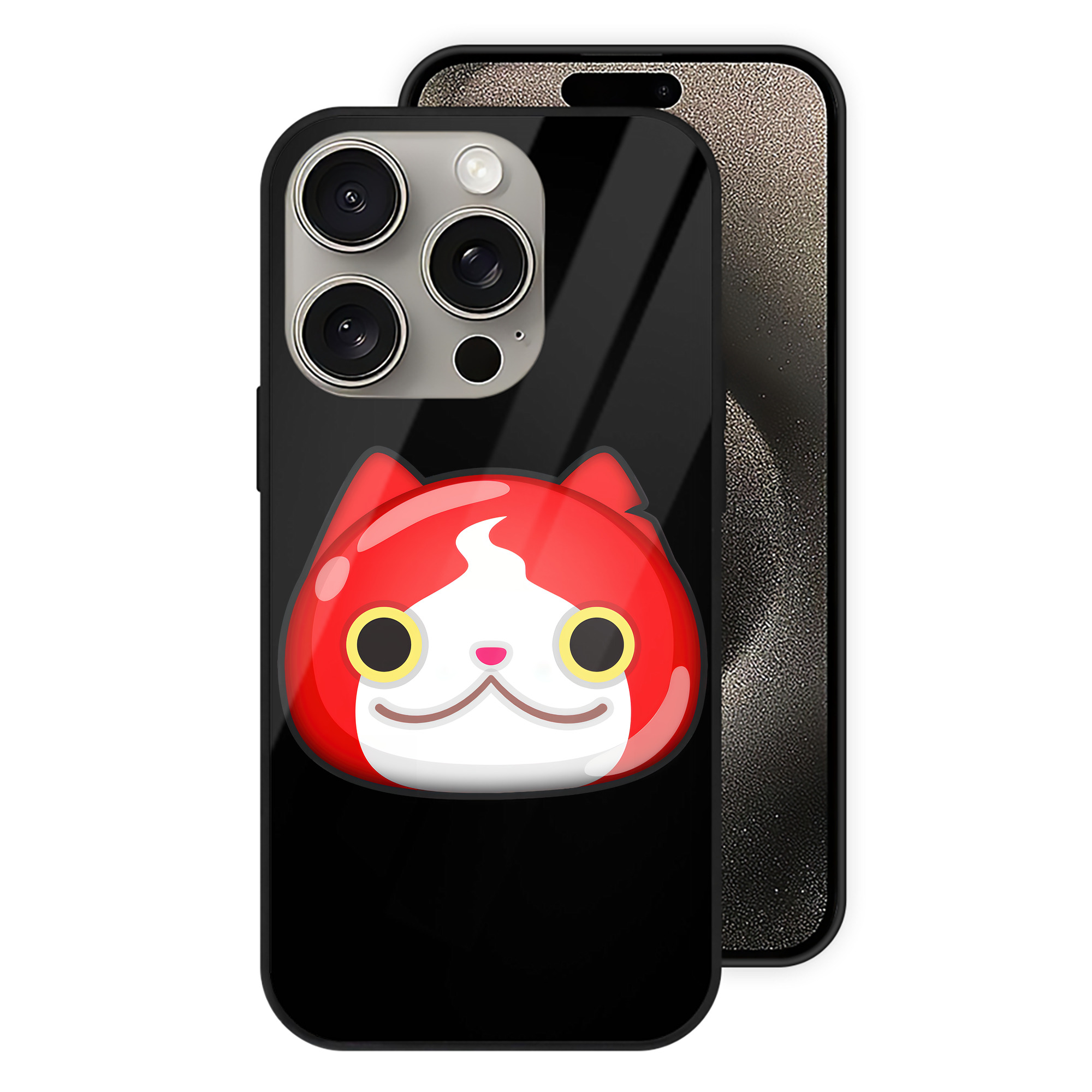 （画像用） 妖怪ウォッチ Yo-kai Watch 【iPhone15Pro対応】スマホケース 耐衝撃＆黄変防止 背面ガラス