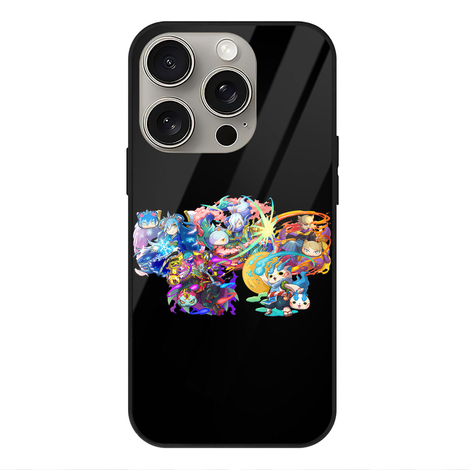 （画像用） 妖怪ウォッチ Yo-kai Watch 【iPhone15Pro対応】スマホケース 耐衝撃＆黄変防止 背面ガラス