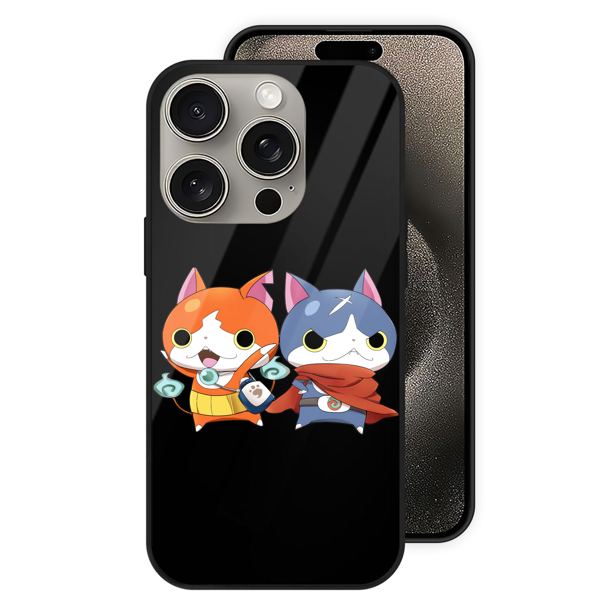 （画像用） 妖怪ウォッチ Yo-kai Watch 【iPhone15Pro対応】スマホケース 耐衝撃＆黄変防止 背面ガラス