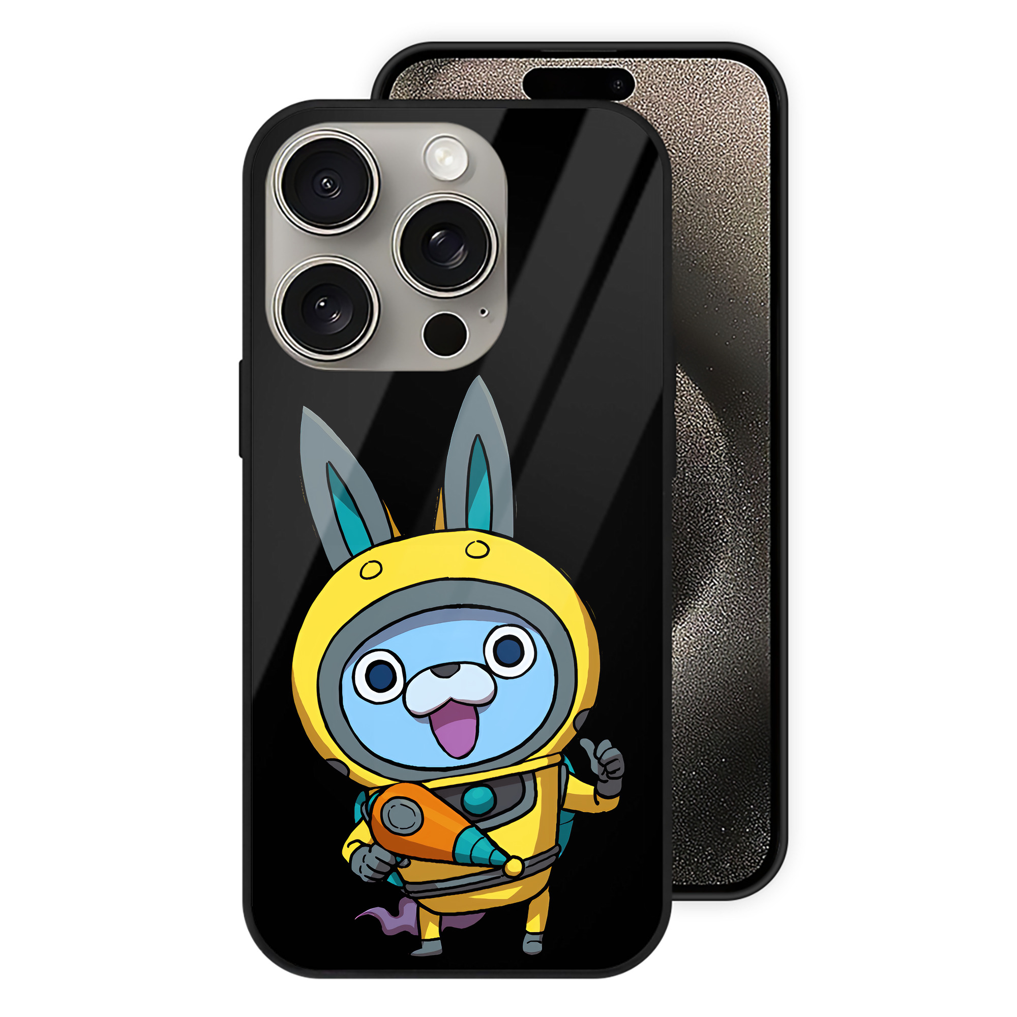 （画像用） 妖怪ウォッチ Yo-kai Watch 【iPhone15Pro対応】スマホケース 耐衝撃＆黄変防止 背面ガラス