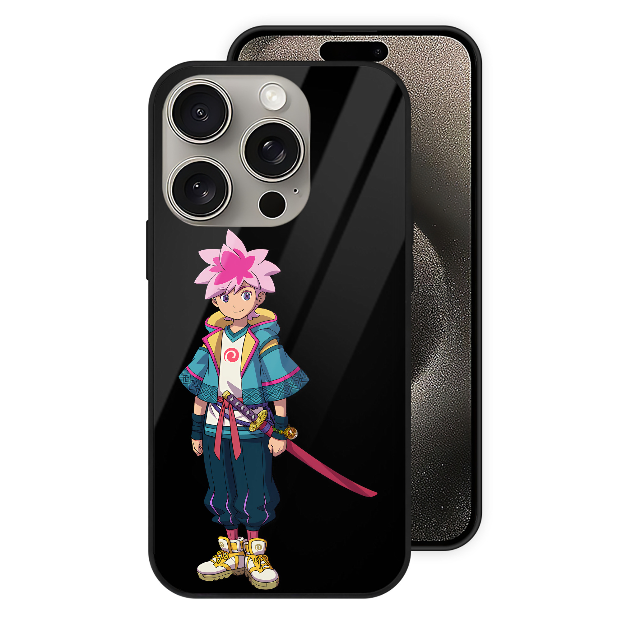 （画像用） 妖怪ウォッチ Yo-kai Watch 【iPhone15Pro対応】スマホケース 耐衝撃＆黄変防止 背面ガラス
