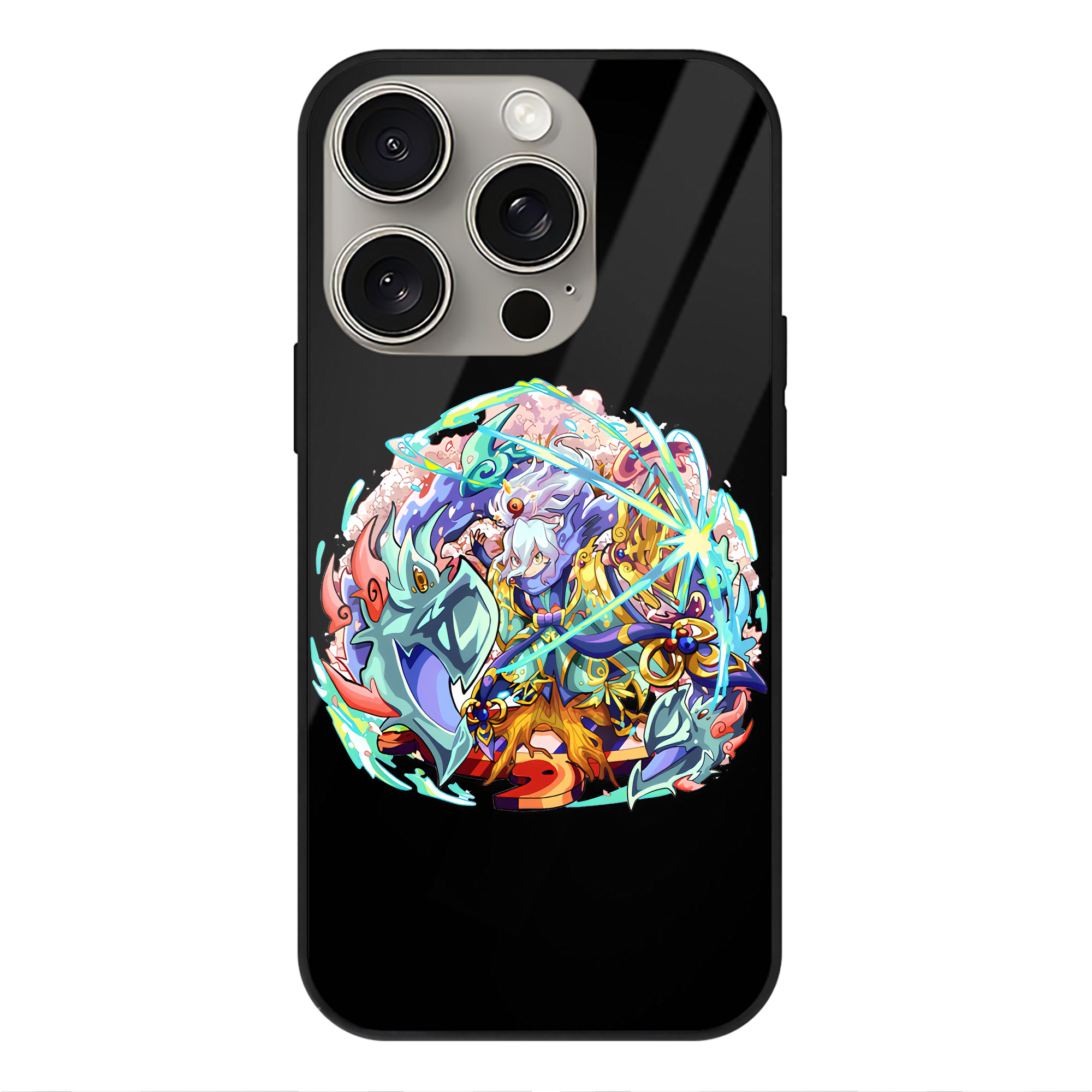 （画像用） 妖怪ウォッチ Yo-kai Watch 【iPhone15Pro対応】スマホケース 耐衝撃＆黄変防止 背面ガラス
