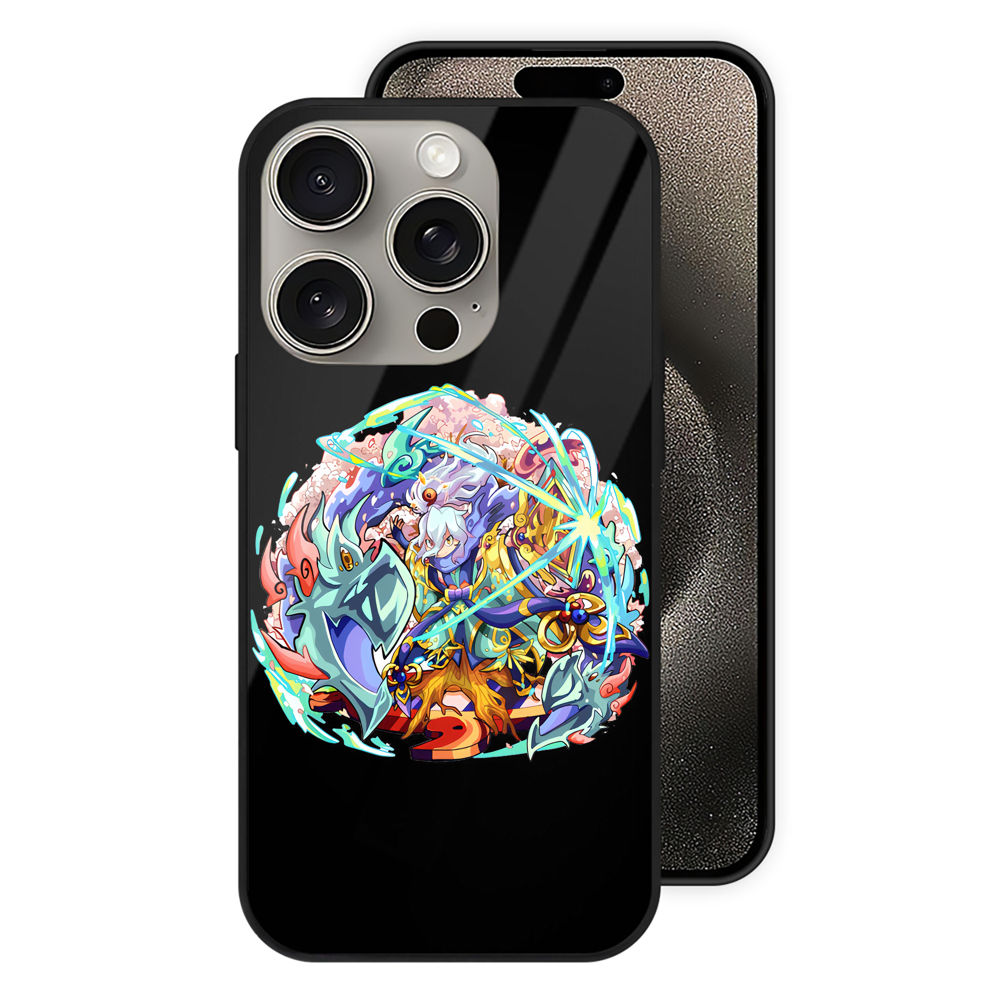 （画像用） 妖怪ウォッチ Yo-kai Watch 【iPhone15Pro対応】スマホケース 耐衝撃＆黄変防止 背面ガラス