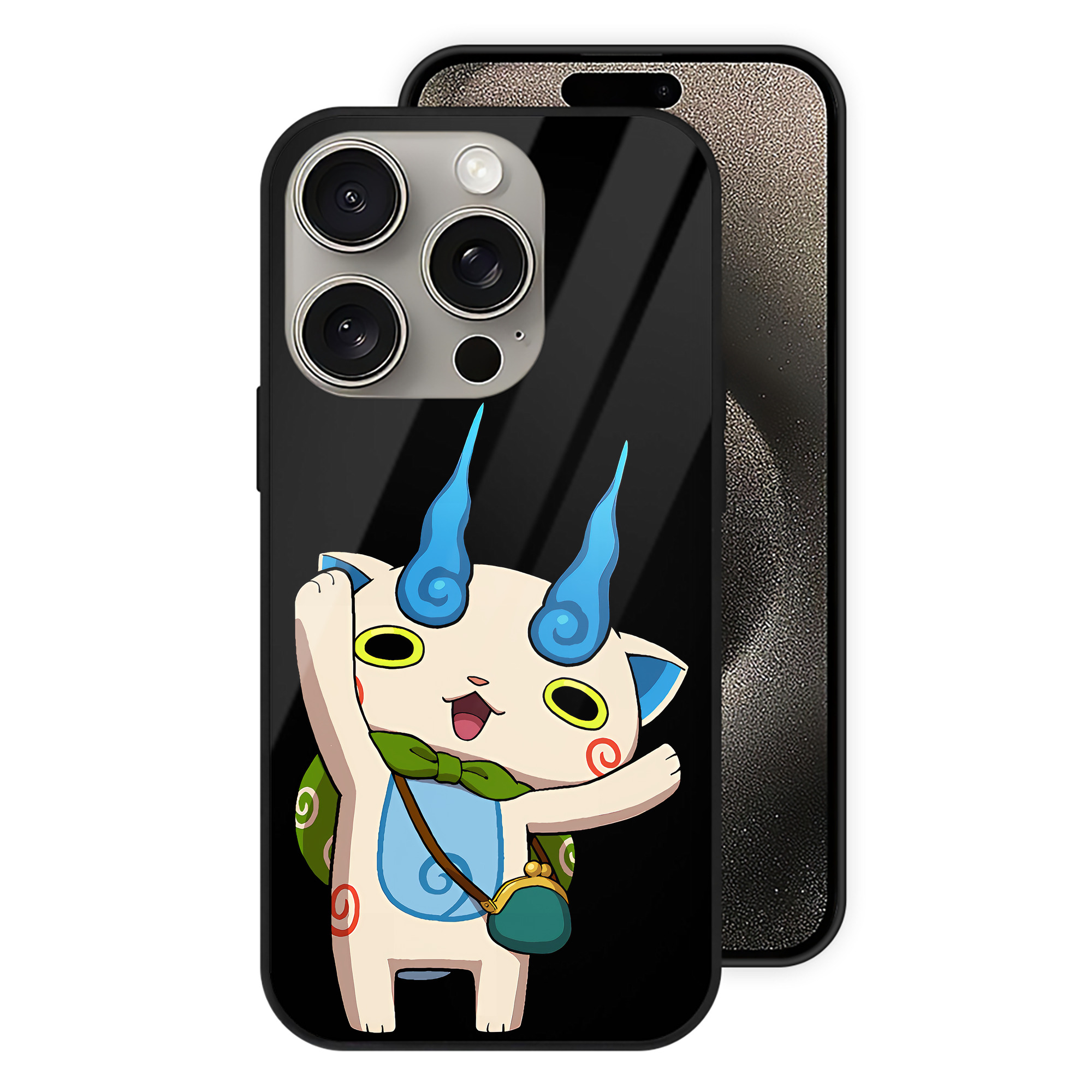 （画像用） 妖怪ウォッチ Yo-kai Watch 【iPhone15Pro対応】スマホケース 耐衝撃＆黄変防止 背面ガラス