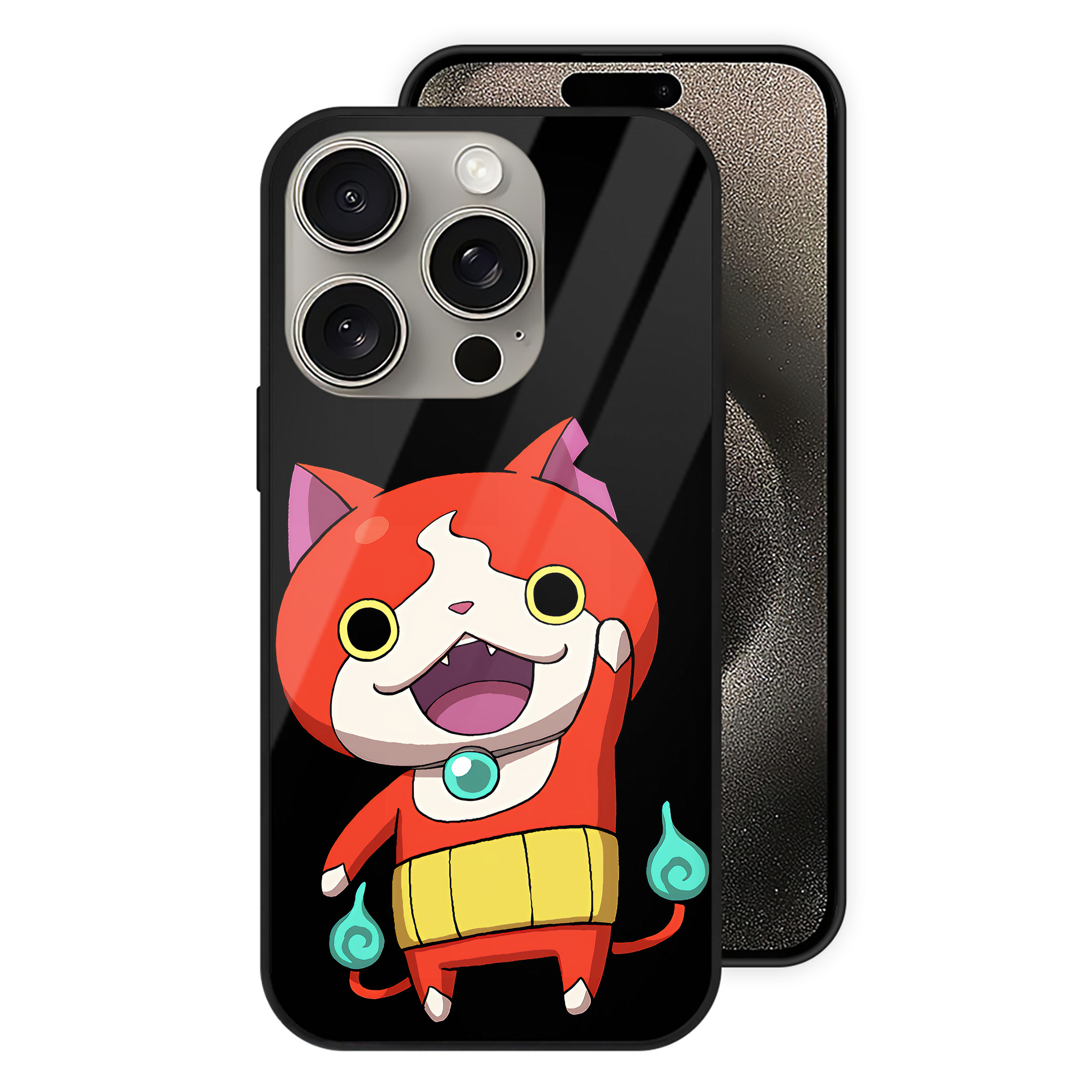 （画像用） 妖怪ウォッチ Yo-kai Watch 【iPhone15Pro対応】スマホケース 耐衝撃＆黄変防止 背面ガラス