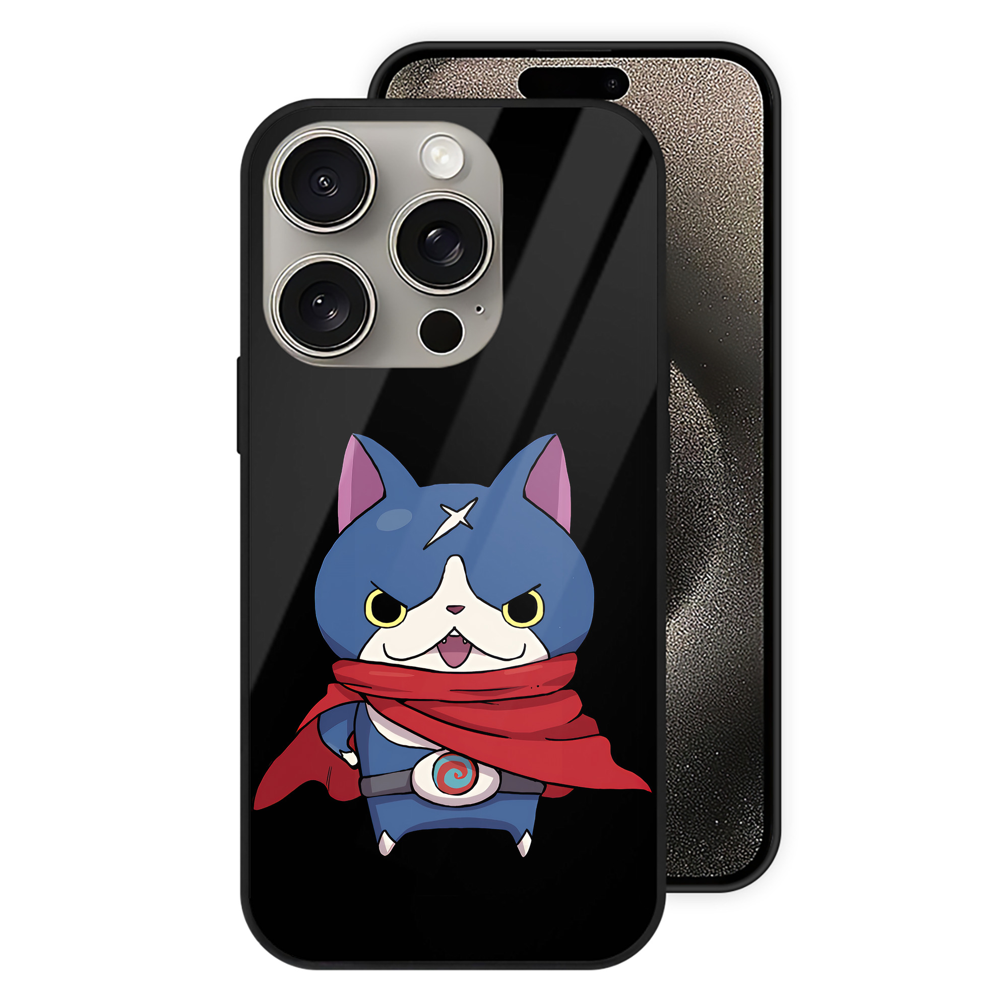 （画像用） 妖怪ウォッチ Yo-kai Watch 【iPhone15Pro対応】スマホケース 耐衝撃＆黄変防止 背面ガラス