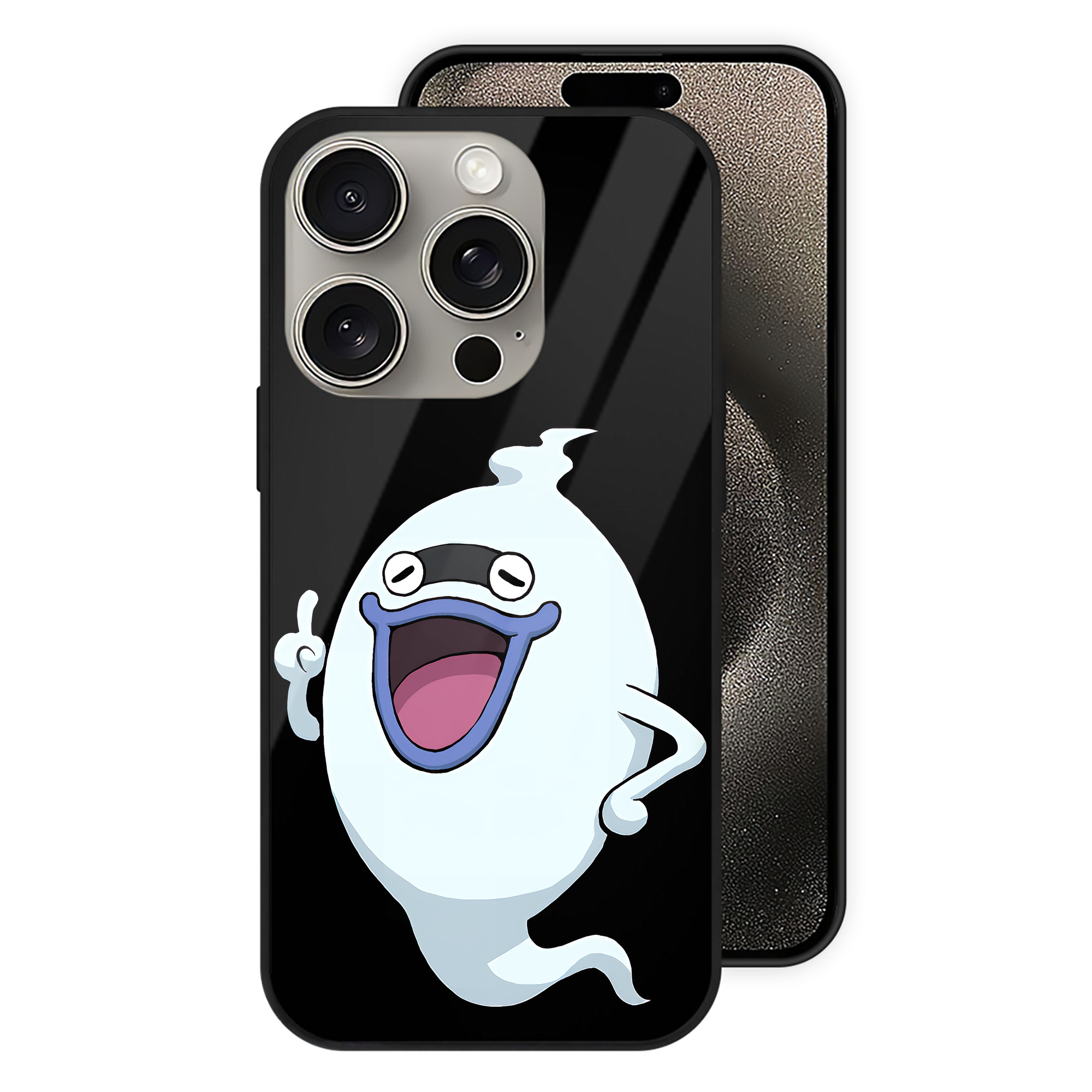 （画像用） 妖怪ウォッチ Yo-kai Watch 【iPhone15Pro対応】スマホケース 耐衝撃＆黄変防止 背面ガラス
