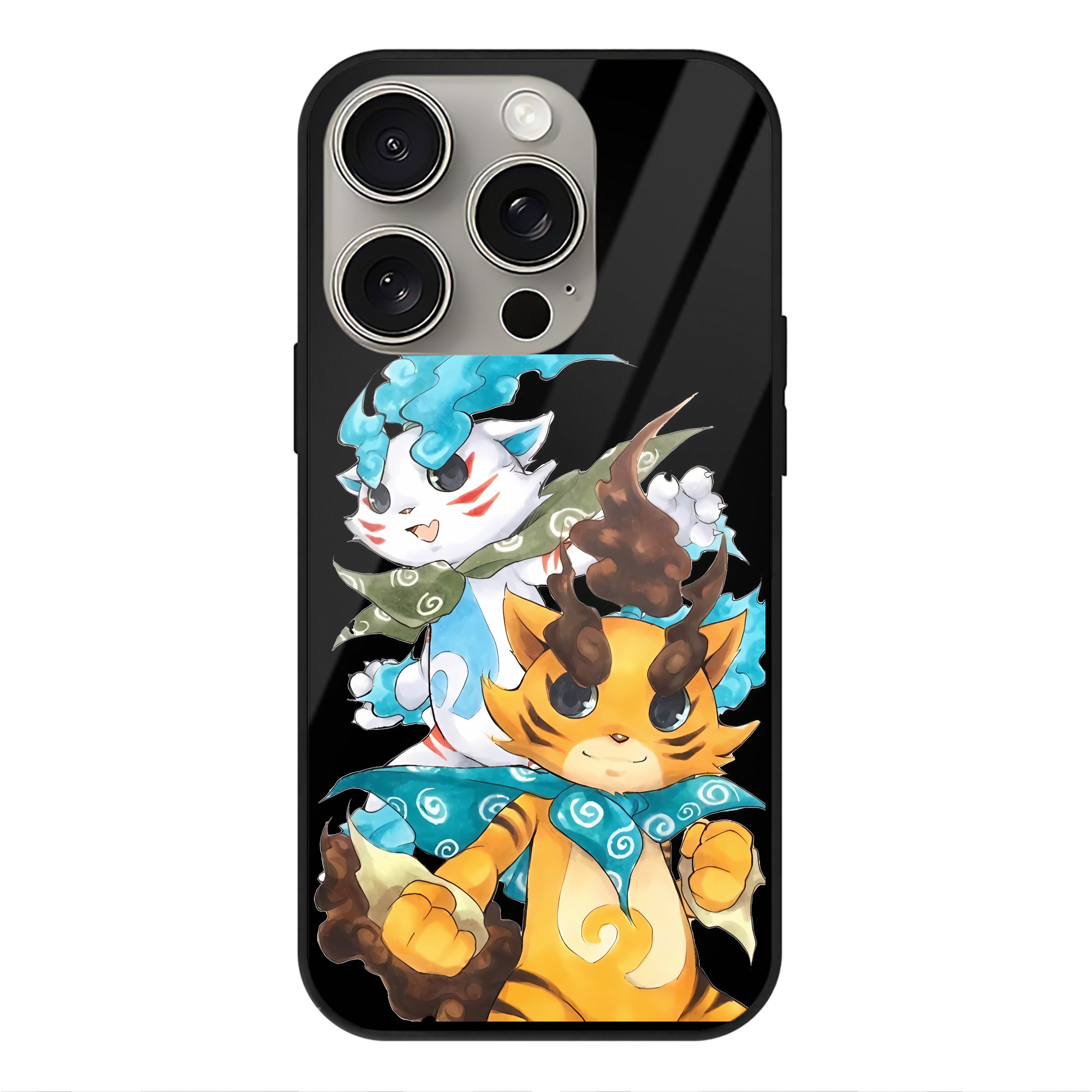 （画像用） 妖怪ウォッチ Yo-kai Watch 【iPhone15Pro対応】スマホケース 耐衝撃＆黄変防止 背面ガラス