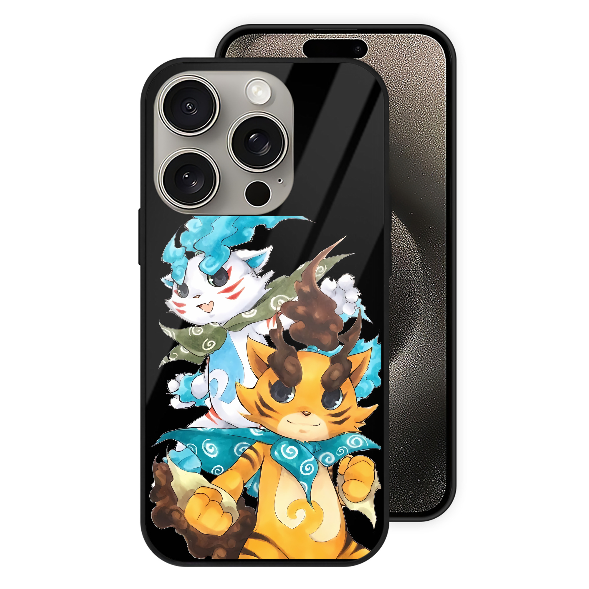 （画像用） 妖怪ウォッチ Yo-kai Watch 【iPhone15Pro対応】スマホケース 耐衝撃＆黄変防止 背面ガラス