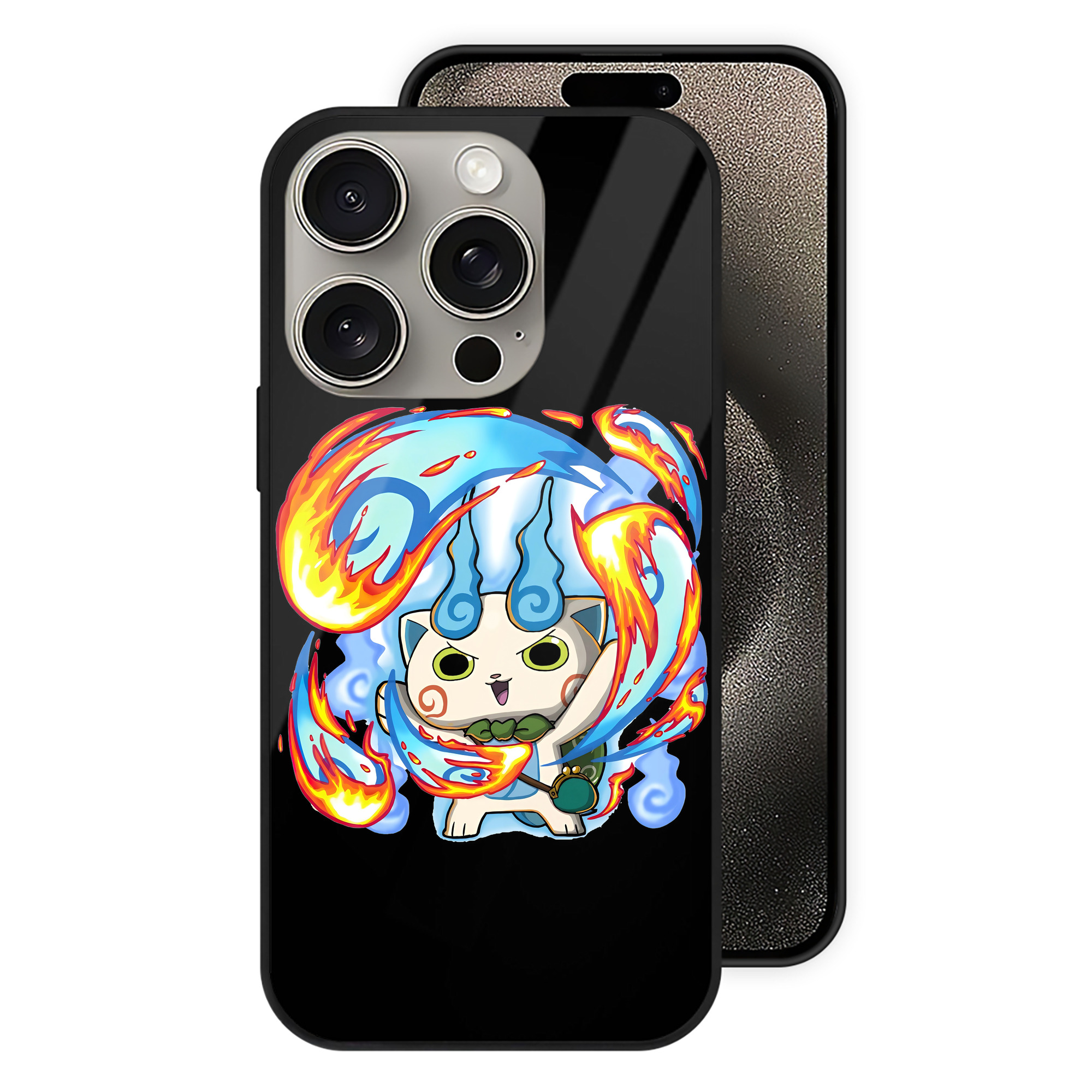 （画像用） 妖怪ウォッチ Yo-kai Watch 【iPhone15Pro対応】スマホケース 耐衝撃＆黄変防止 背面ガラス