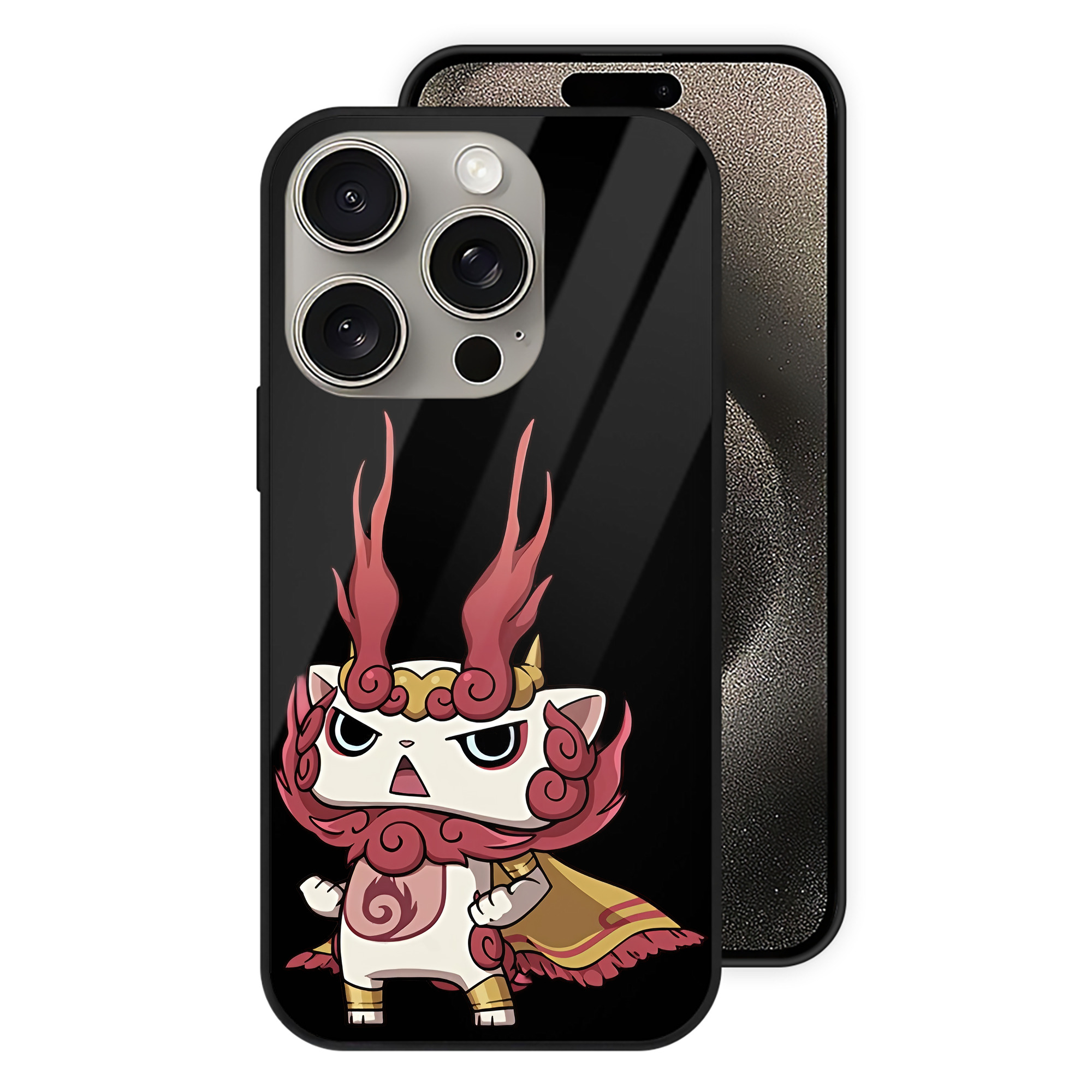 （画像用） 妖怪ウォッチ Yo-kai Watch 【iPhone15Pro対応】スマホケース 耐衝撃＆黄変防止 背面ガラス