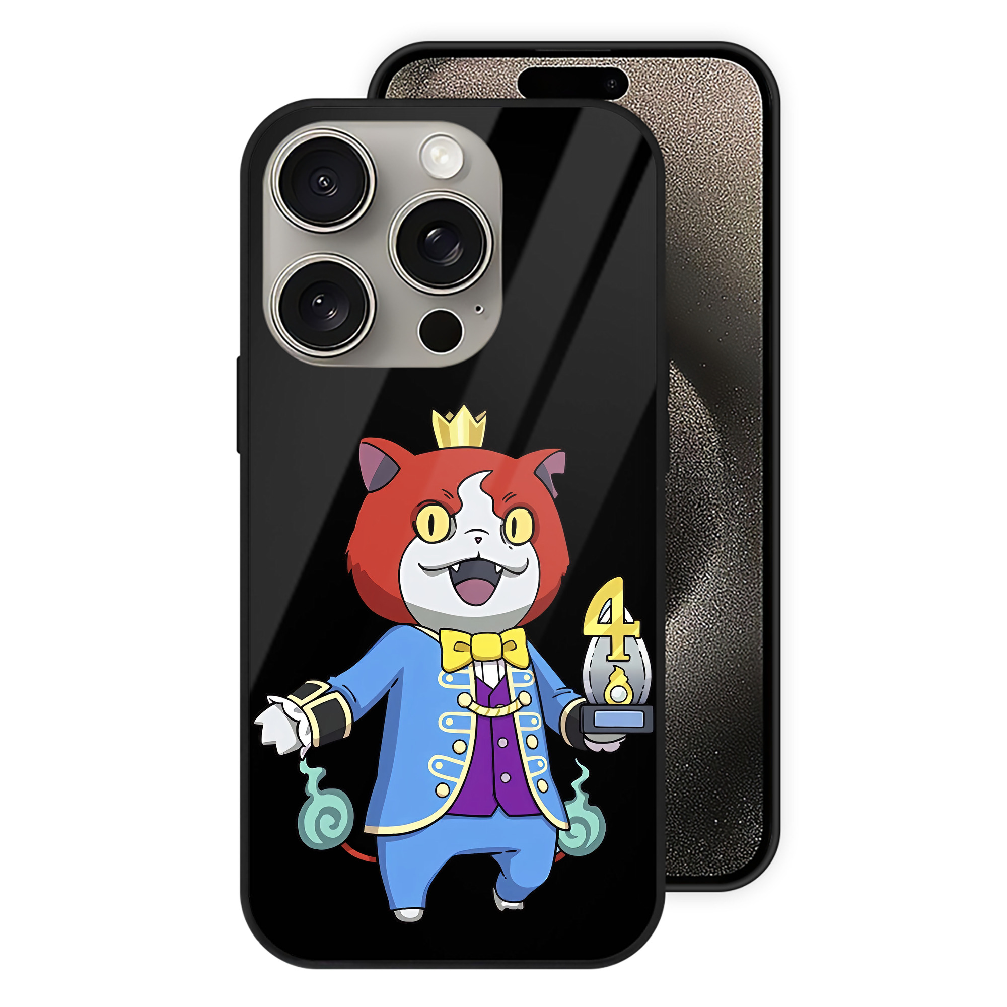 （画像用） 妖怪ウォッチ Yo-kai Watch 【iPhone15Pro対応】スマホケース 耐衝撃＆黄変防止 背面ガラス