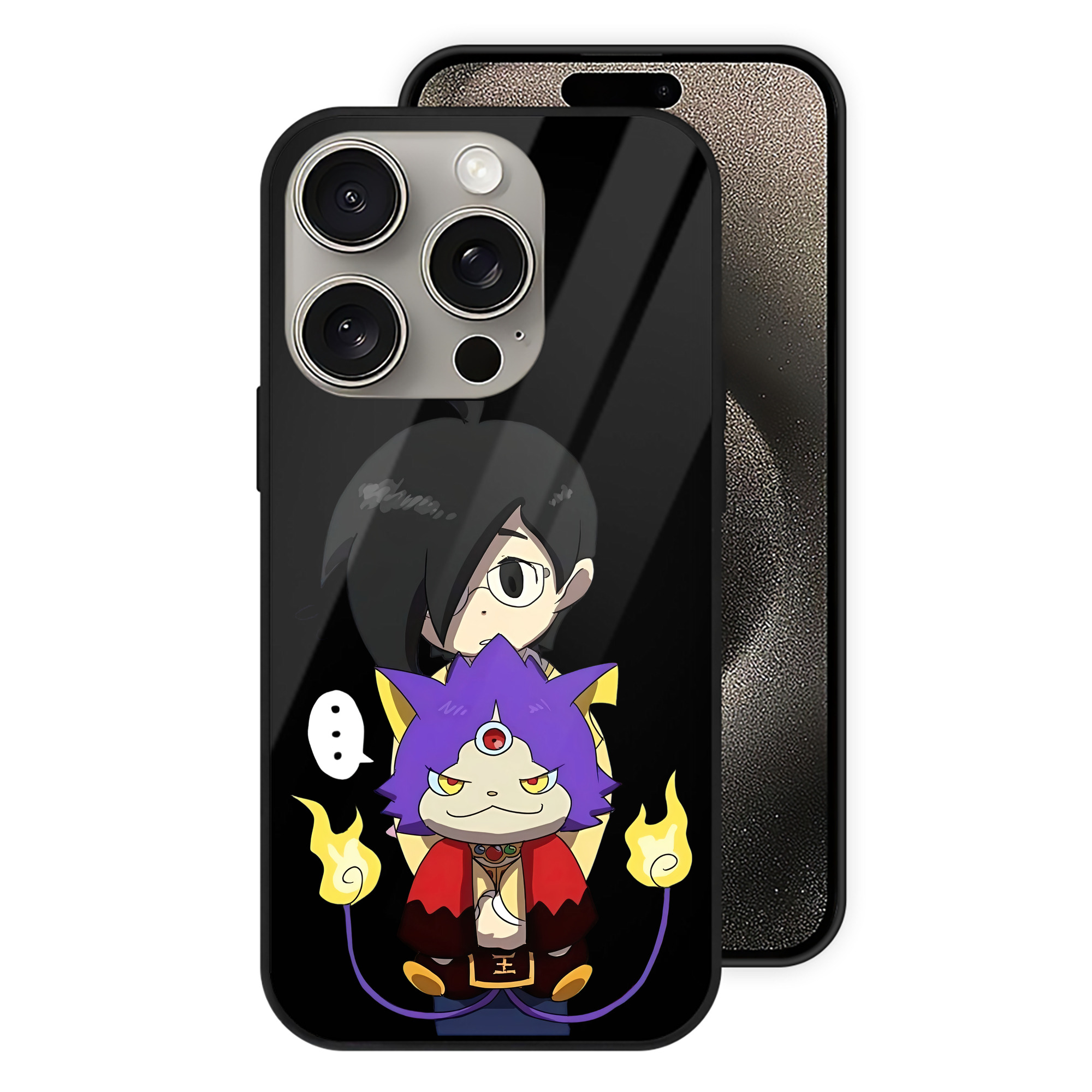 （画像用） 妖怪ウォッチ Yo-kai Watch 【iPhone15Pro対応】スマホケース 耐衝撃＆黄変防止 背面ガラス