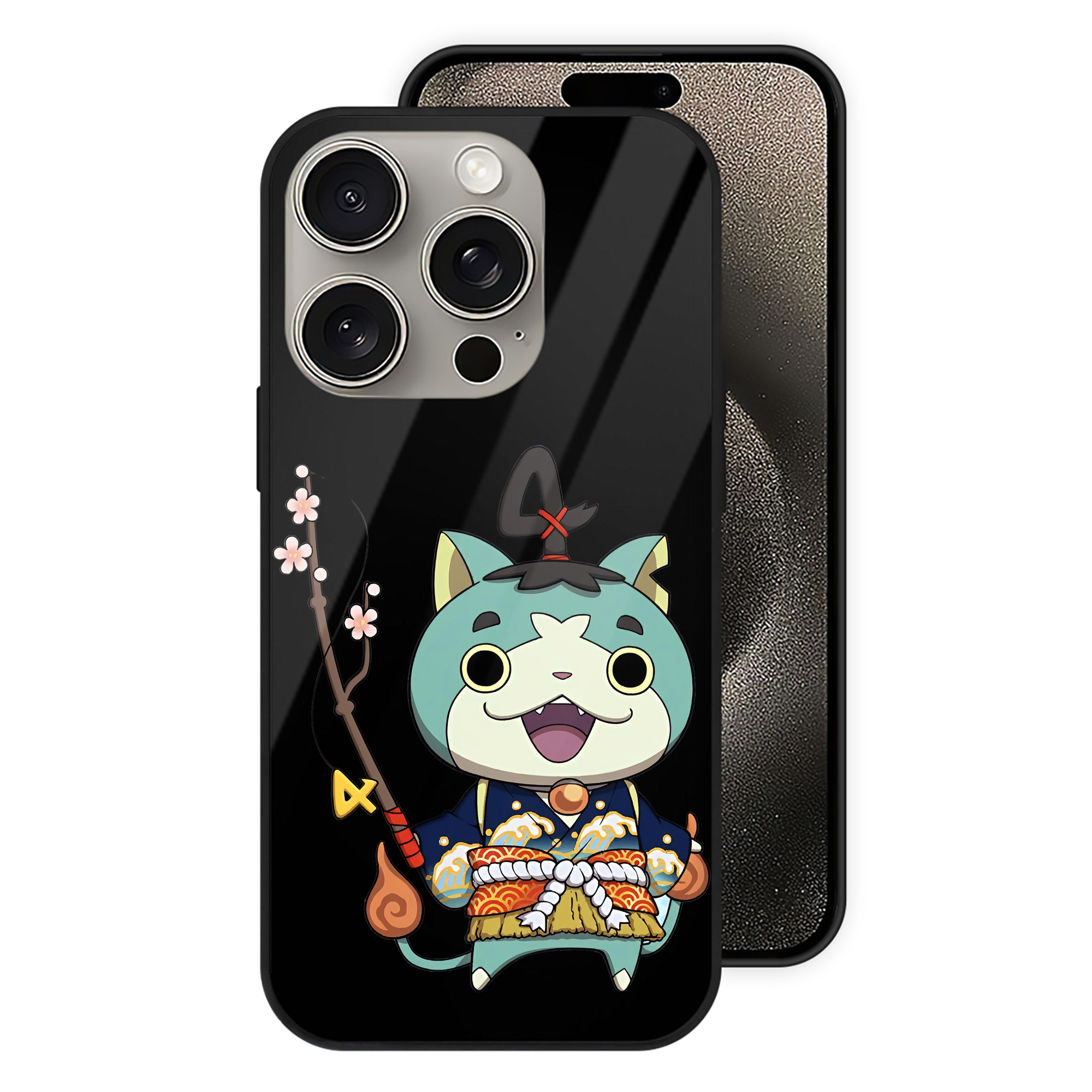 （画像用） 妖怪ウォッチ Yo-kai Watch 【iPhone15Pro対応】スマホケース 耐衝撃＆黄変防止 背面ガラス