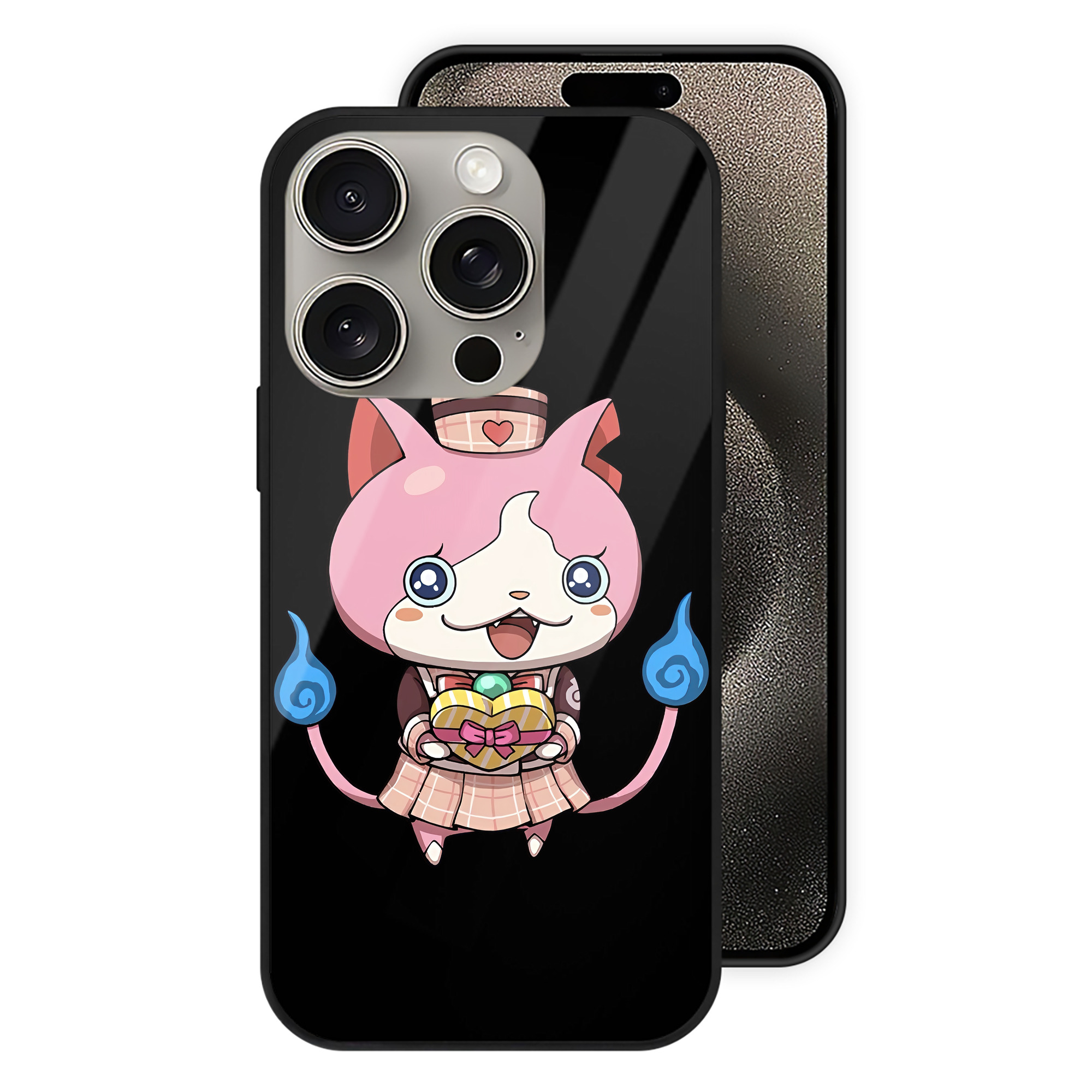 （画像用） 妖怪ウォッチ Yo-kai Watch 【iPhone15Pro対応】スマホケース 耐衝撃＆黄変防止 背面ガラス