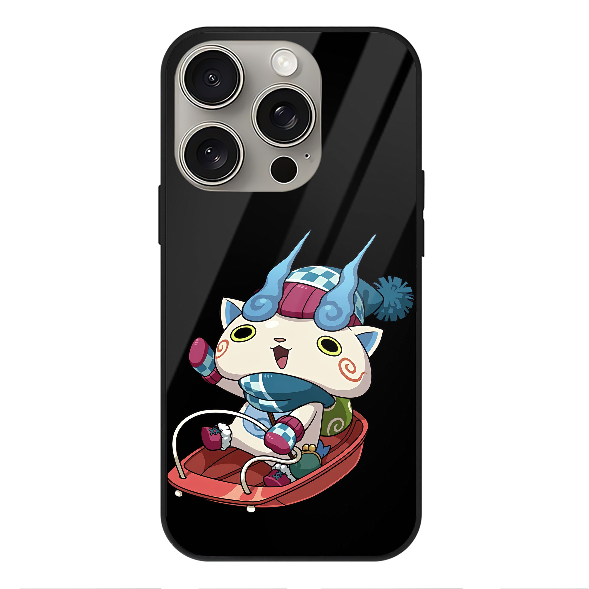 （画像用） 妖怪ウォッチ Yo-kai Watch 【iPhone15Pro対応】スマホケース 耐衝撃＆黄変防止 背面ガラス