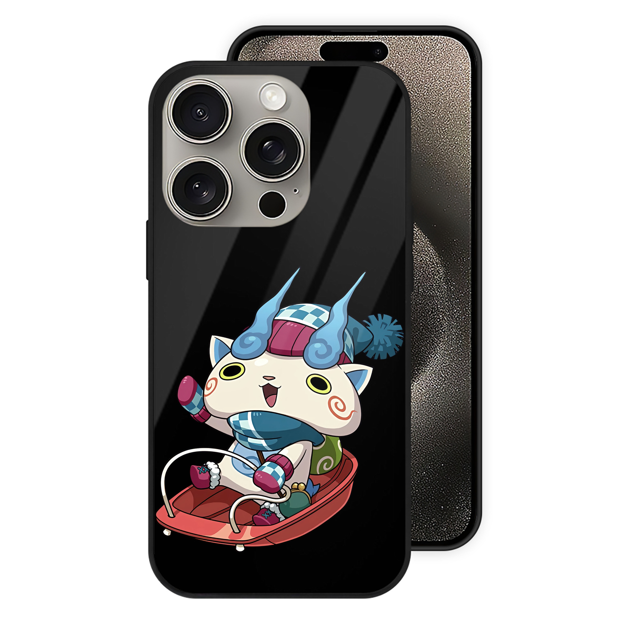 （画像用） 妖怪ウォッチ Yo-kai Watch 【iPhone15Pro対応】スマホケース 耐衝撃＆黄変防止 背面ガラス