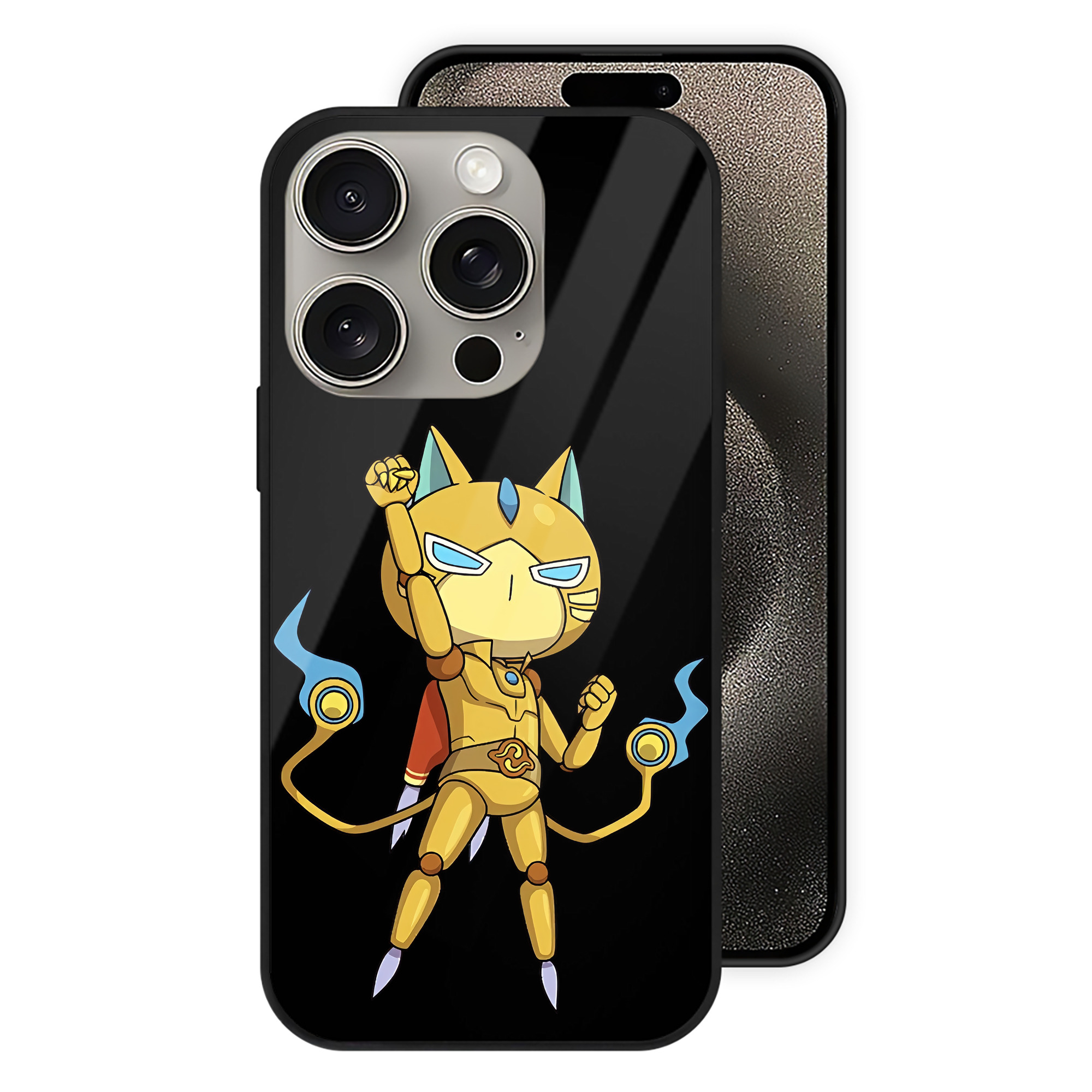 （画像用） 妖怪ウォッチ Yo-kai Watch 【iPhone15Pro対応】スマホケース 耐衝撃＆黄変防止 背面ガラス