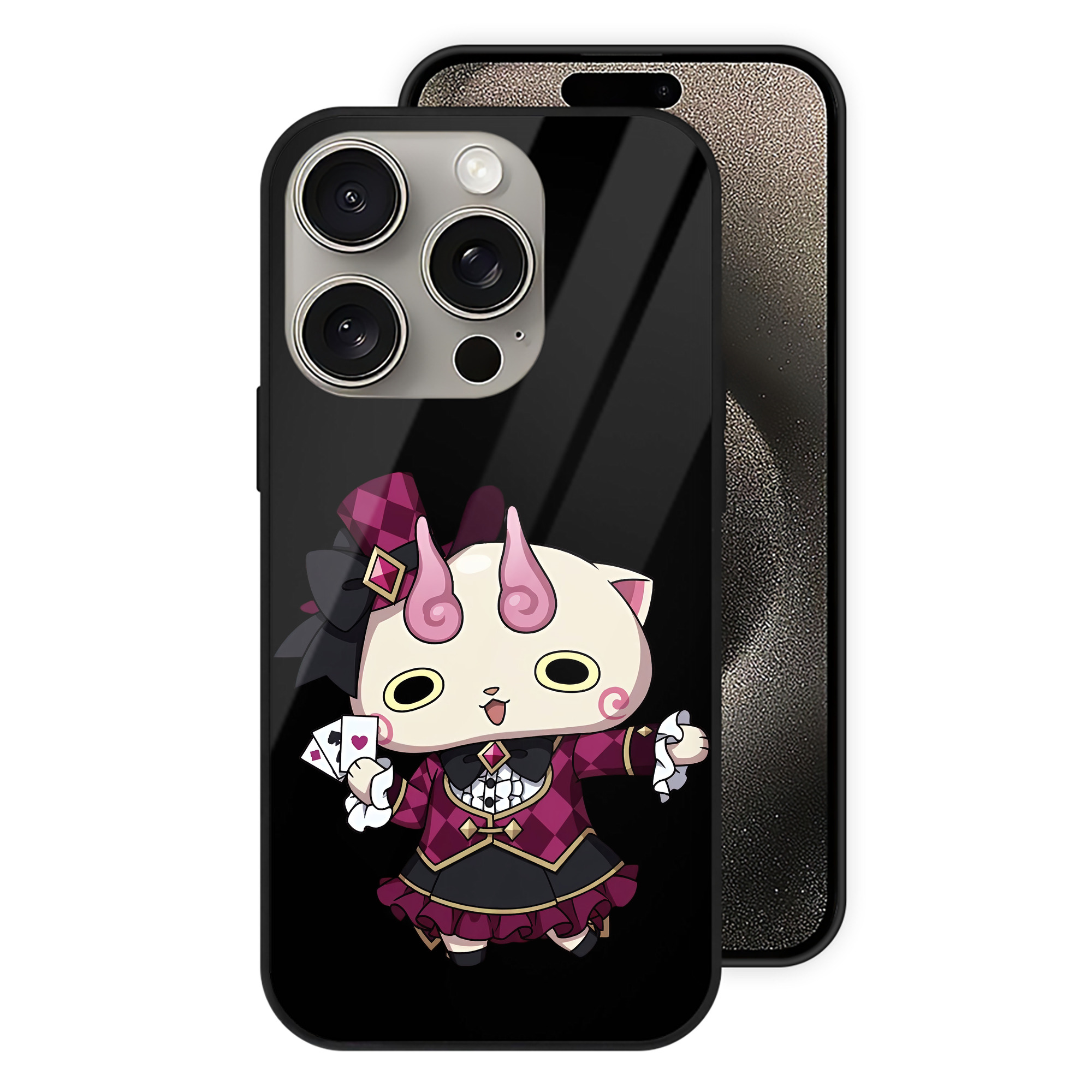 （画像用） 妖怪ウォッチ Yo-kai Watch 【iPhone15Pro対応】スマホケース 耐衝撃＆黄変防止 背面ガラス