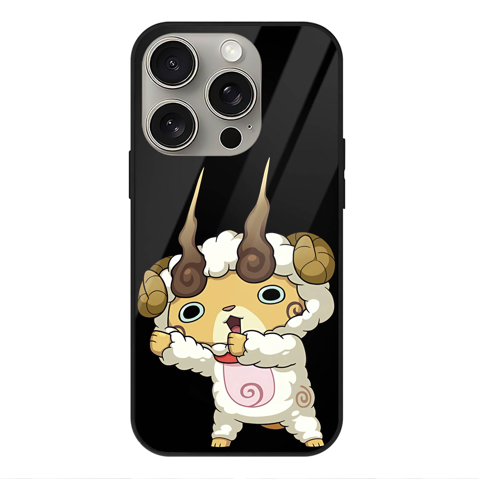 （画像用） 妖怪ウォッチ Yo-kai Watch 【iPhone15Pro対応】スマホケース 耐衝撃＆黄変防止 背面ガラス