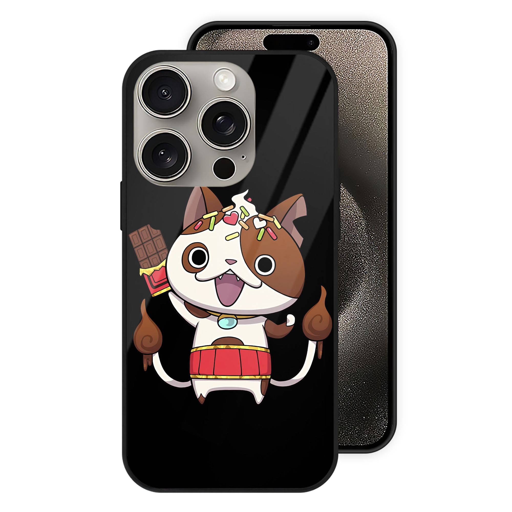 （画像用） 妖怪ウォッチ Yo-kai Watch 【iPhone15Pro対応】スマホケース 耐衝撃＆黄変防止 背面ガラス